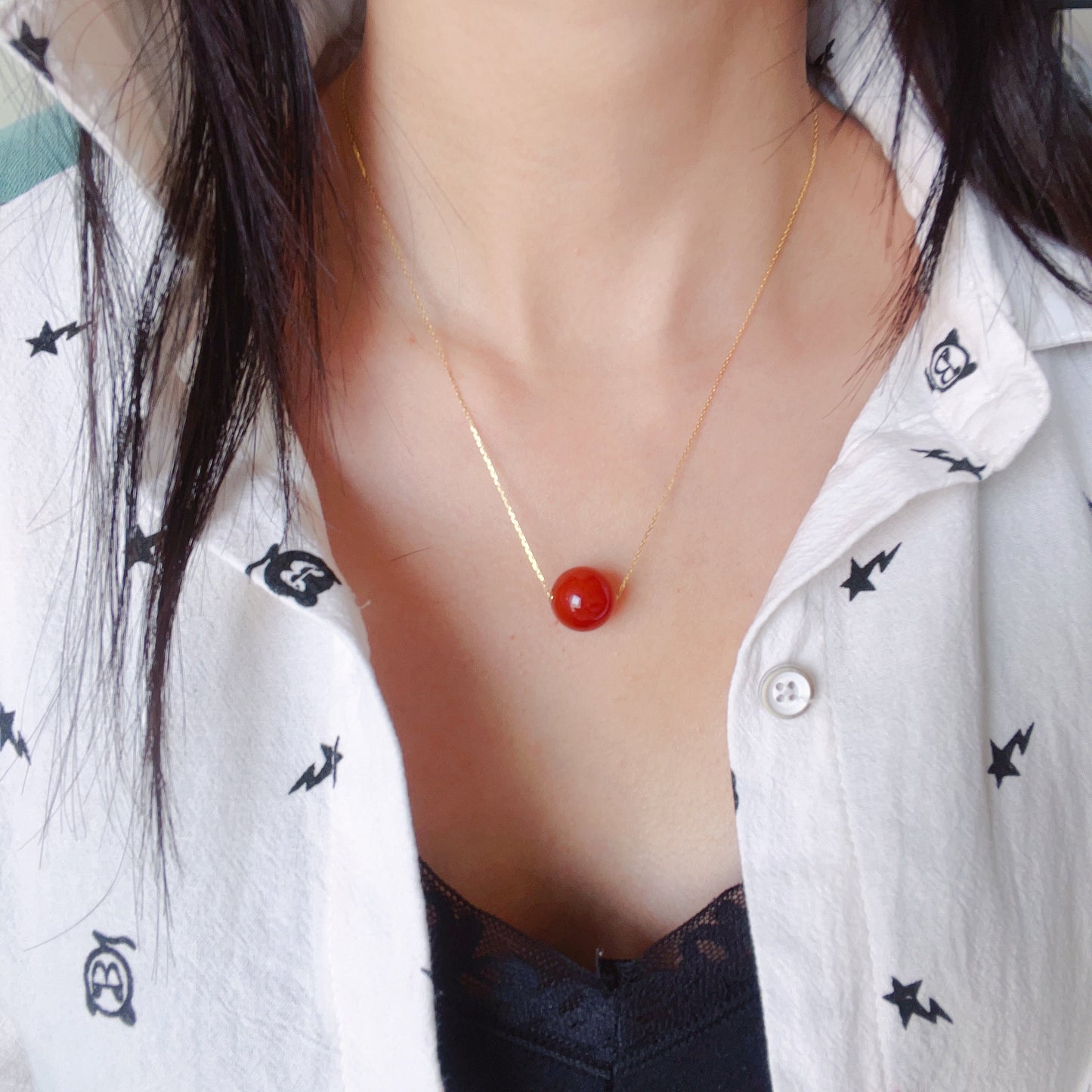 Make Your Own Creation – 18K Yellow Gold Necklace With Healing Stone Charms