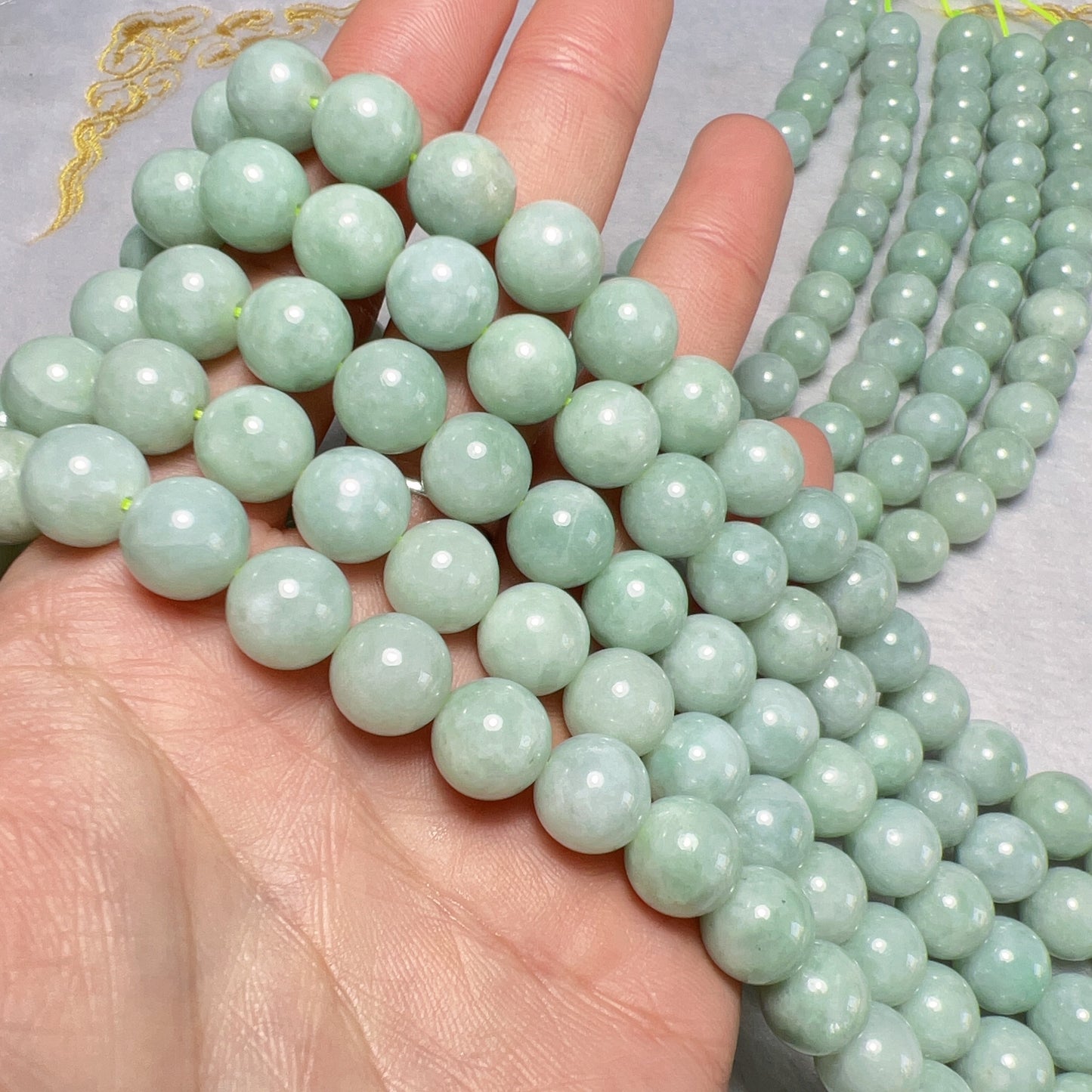 Genuine Jade 10Mm Jadeite Round Bead Strands For Diy Jewelry Project