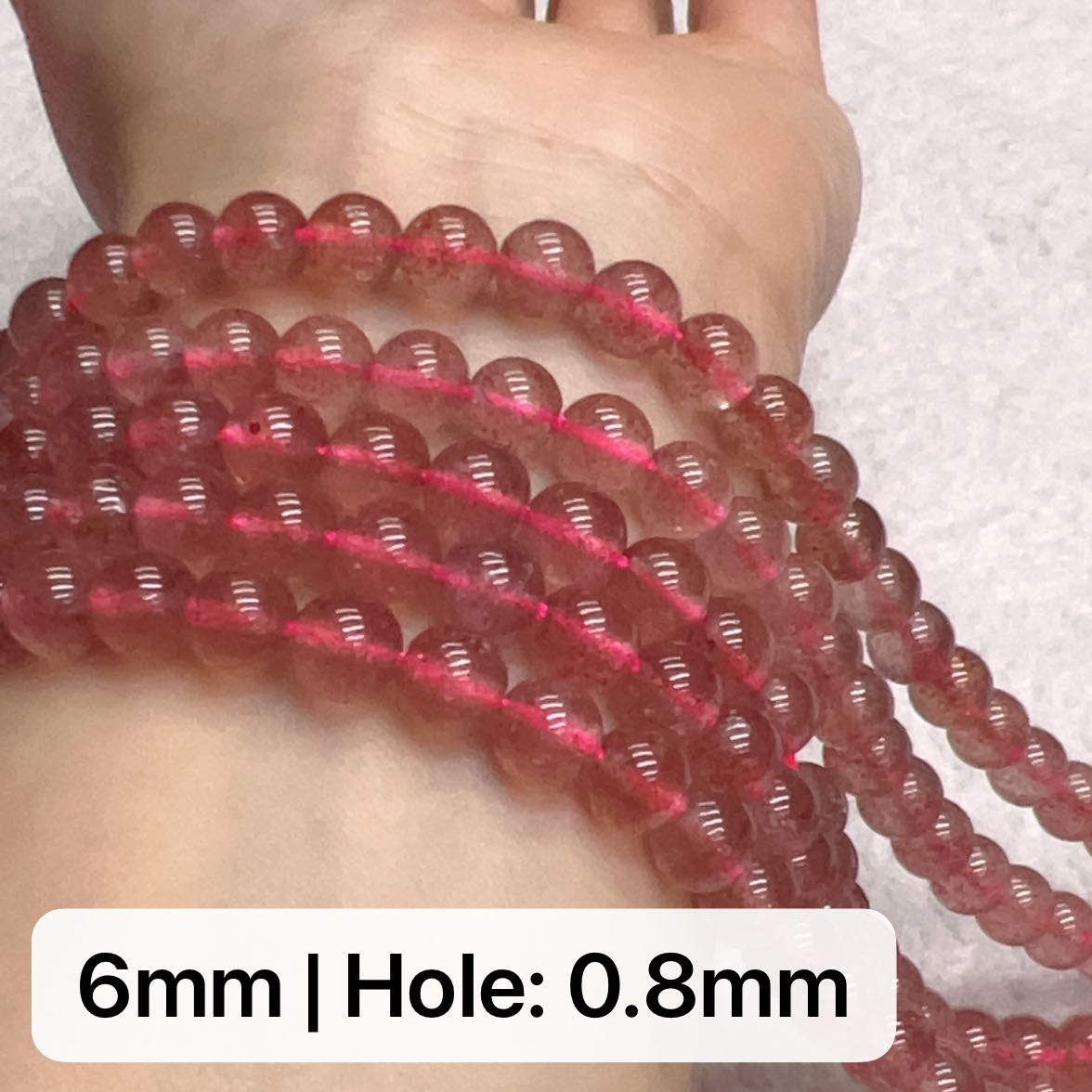 6Mm 8Mm 10Mm Best Quality In Strands Natural Strawberry Quartz Round Bead Strands For Diy Jewelry Projects