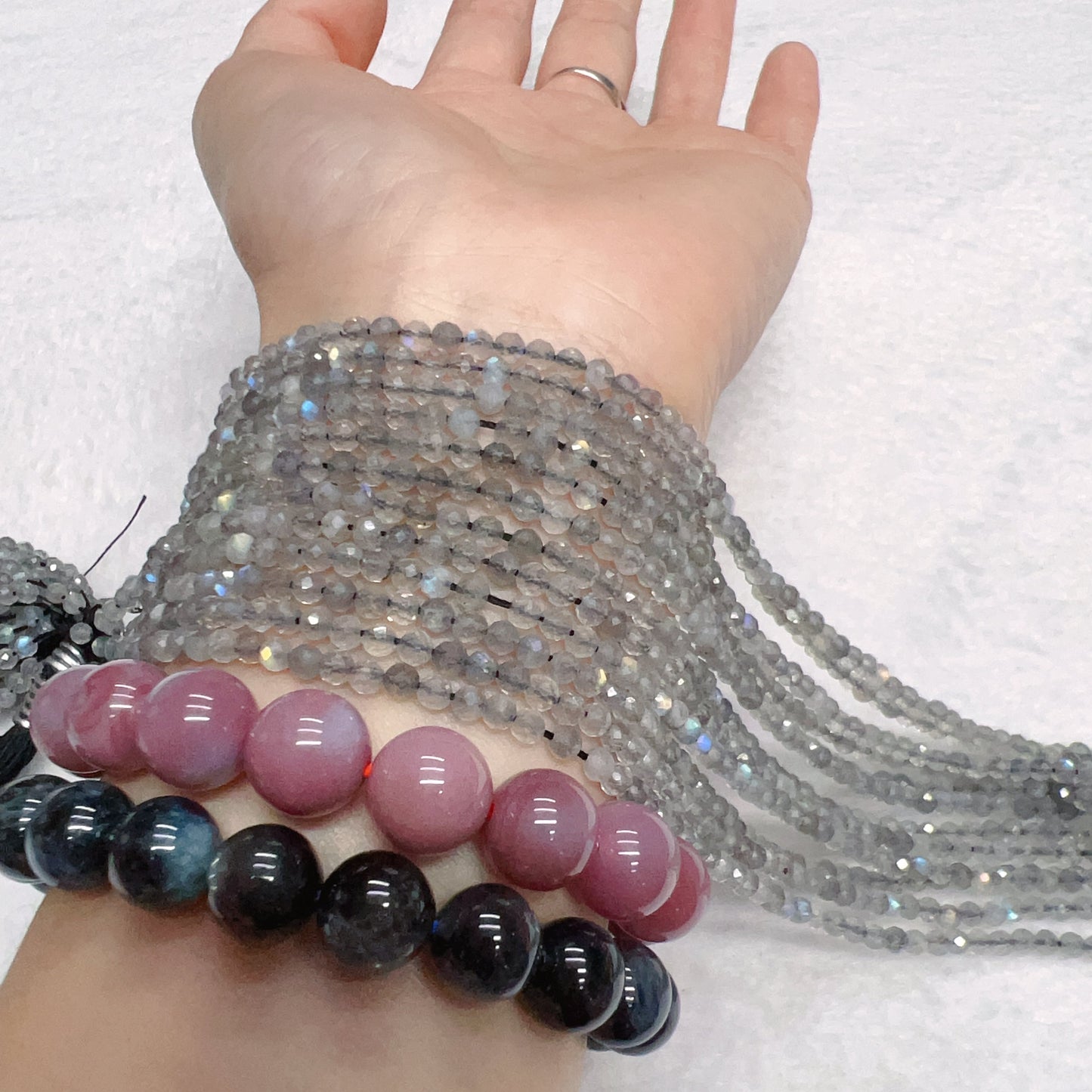 3Mm High-Quality Natural Rainbow Flash Labradorite Faceted Bead Strands For Diy Jewelry Project
