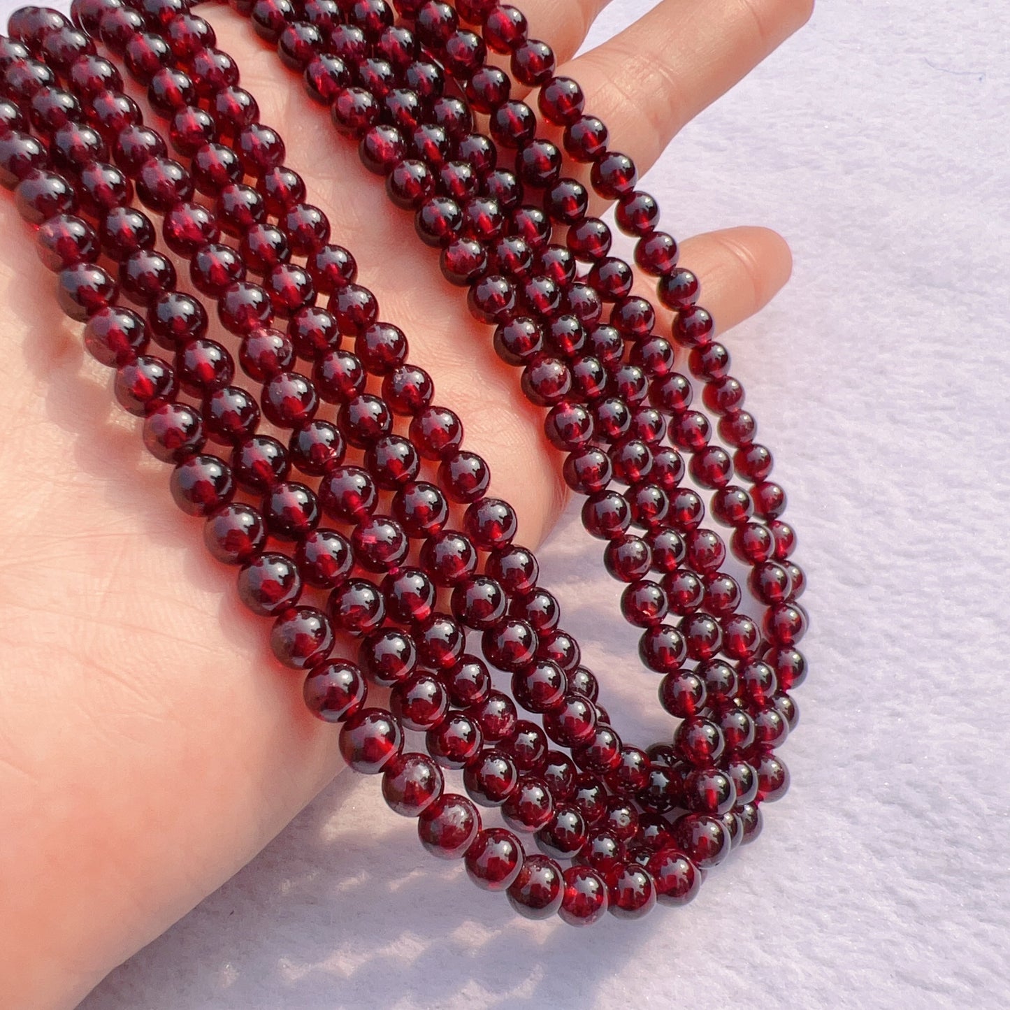 5 – 5.5Mm Natural Almandine Red Garnet Round Bead Strands For Diy Jewelry Project