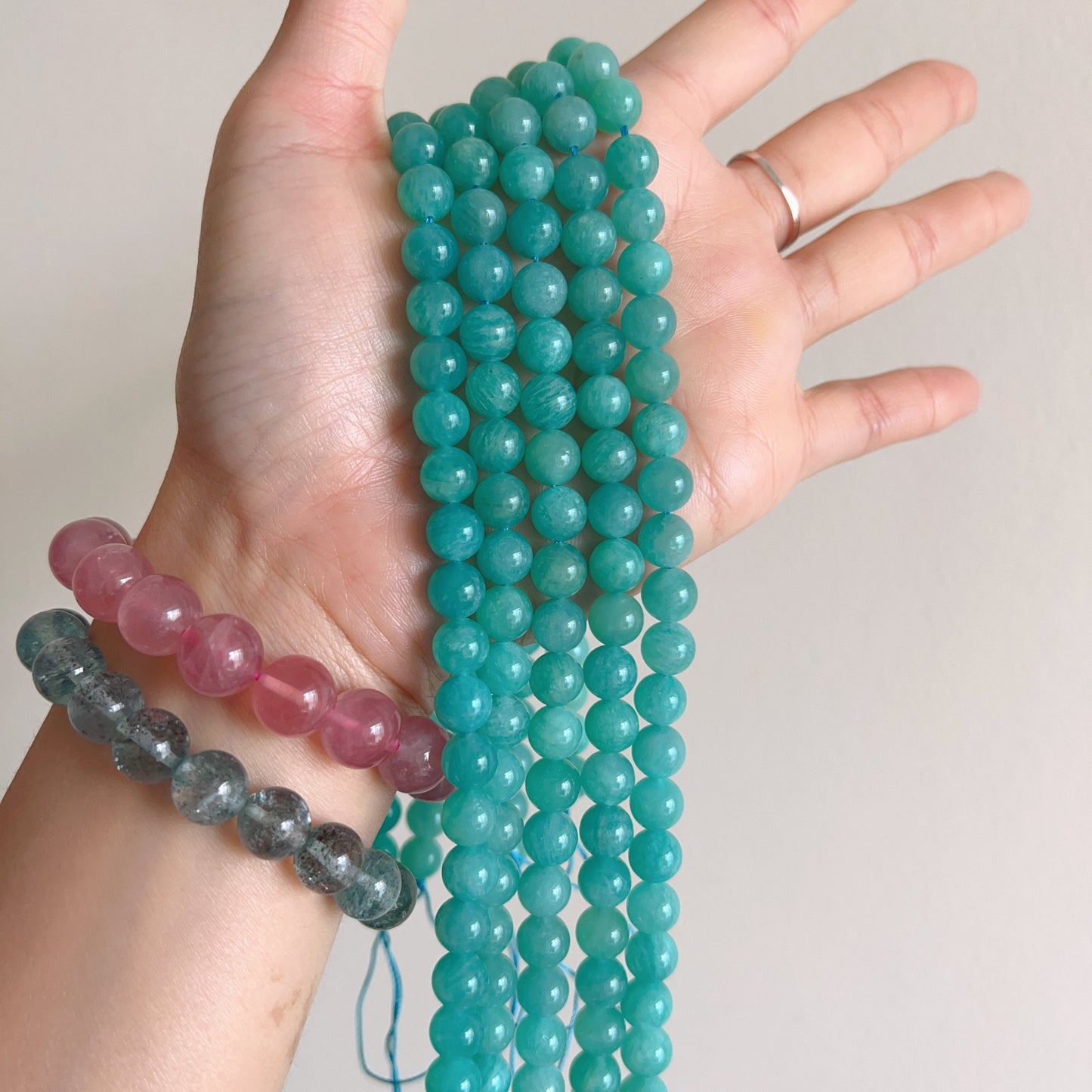 Best Quality In Strands 8Mm Natural Old Mine Amazonite Round Bead Strands For Diy Jewelry Project Ds