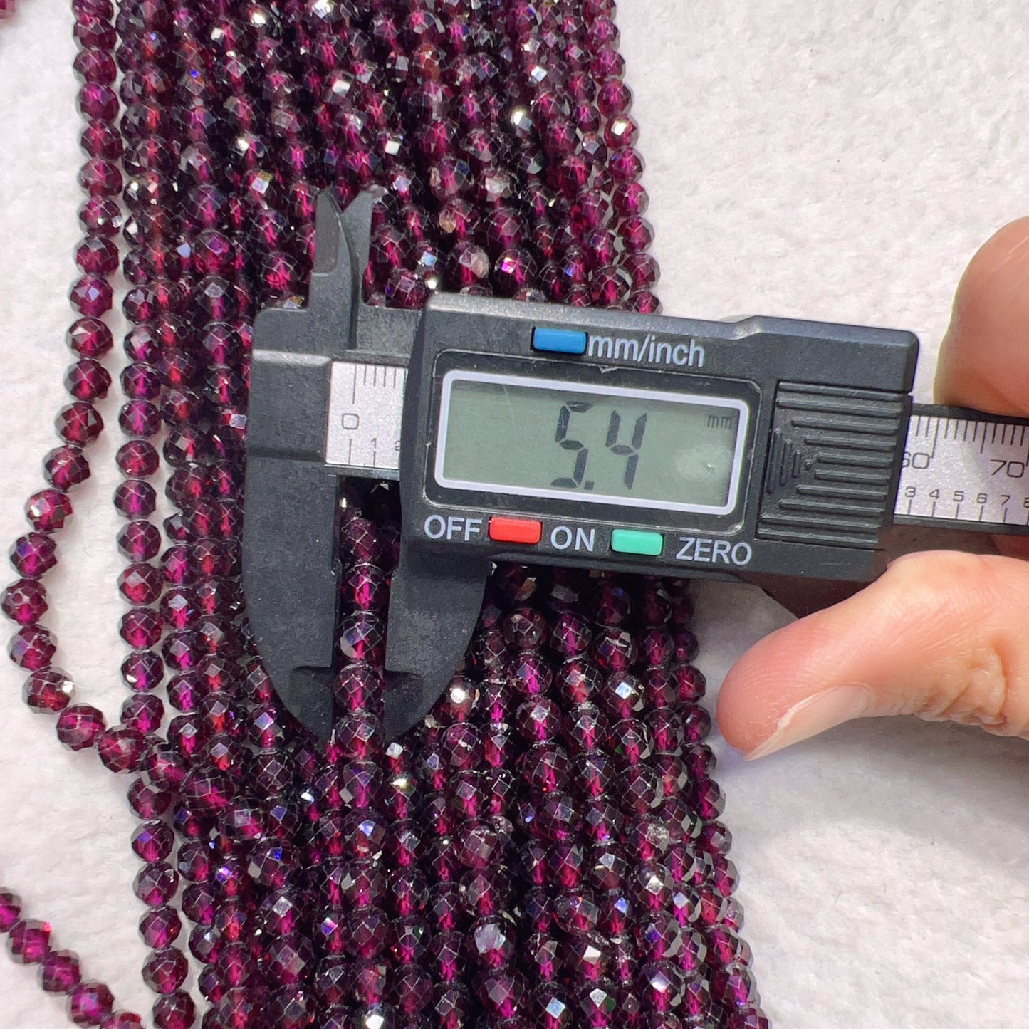 Best Quality In Strands 5Mm Natural Rhodolite Purple Garnet Faceted Bead Strands For Diy Jewelry Projects