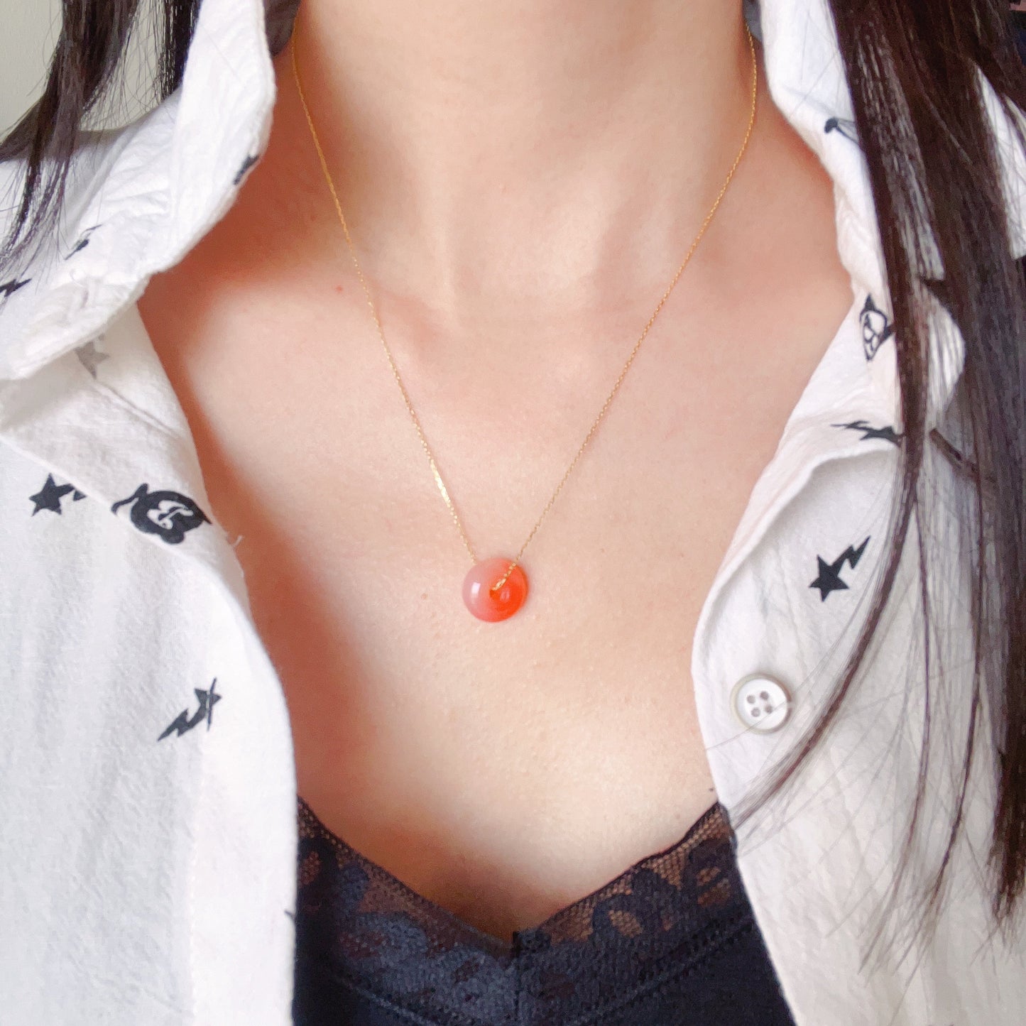 Make Your Own Creation – 18K Yellow Gold Necklace With Healing Stone Charms