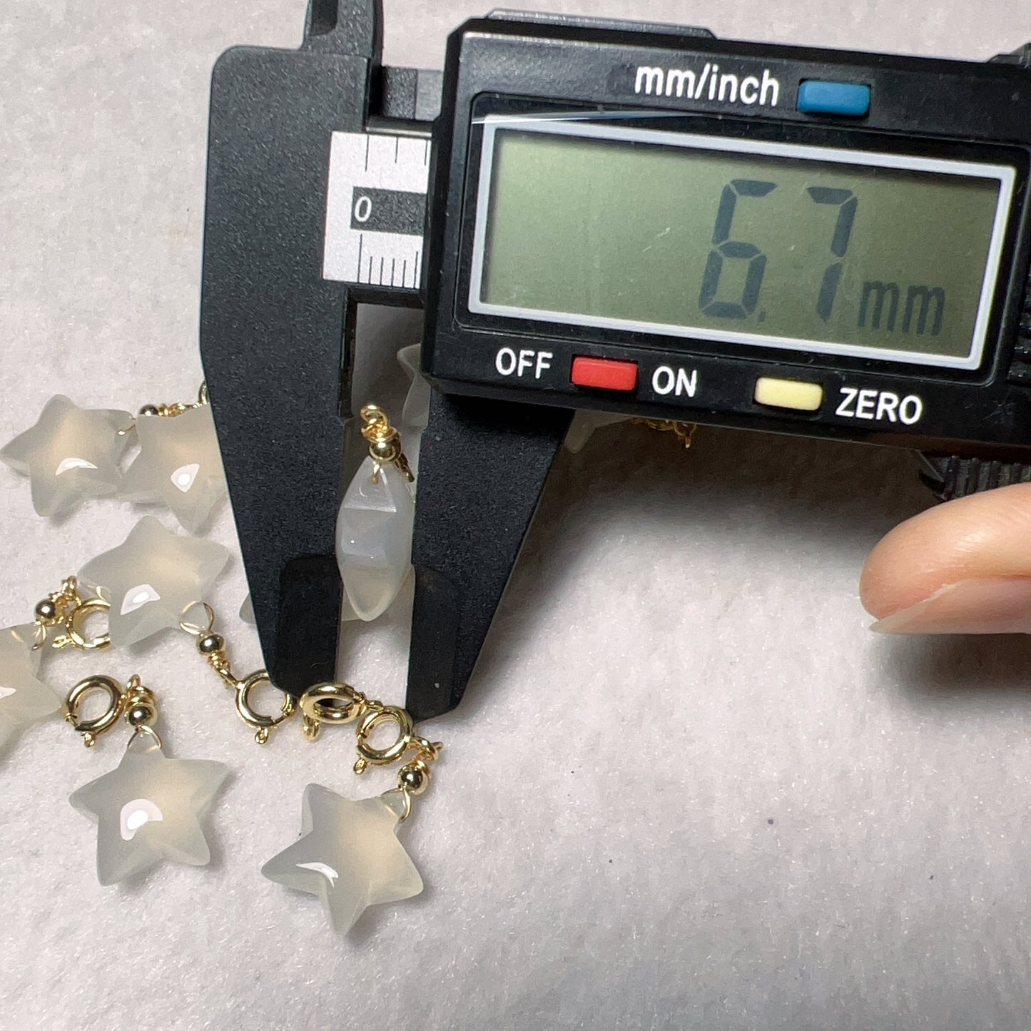 Natural White Chalcedony Star Charms Pendants For Diy Jewelry Project