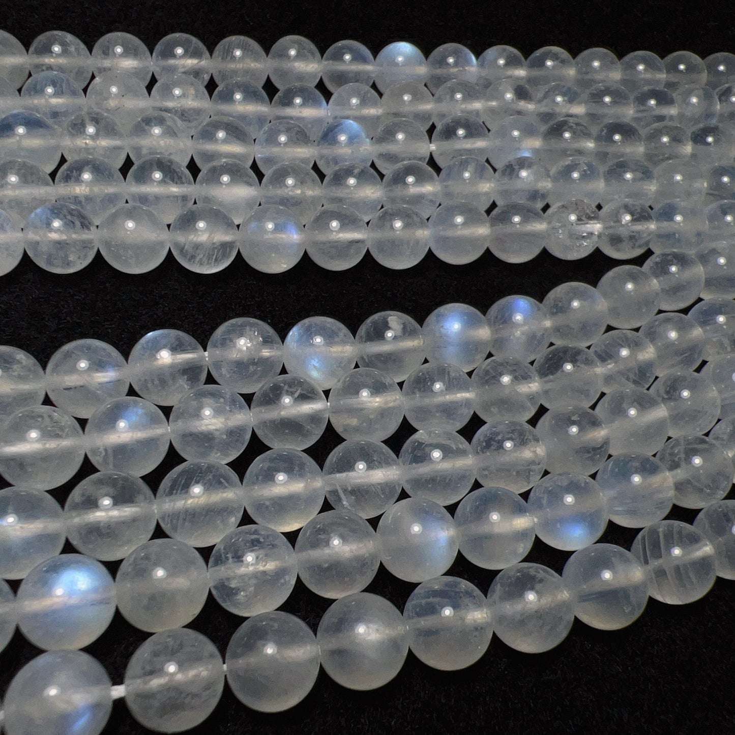 8Mm Natural Blue Moonstone Round Bead Strands For Diy Jewelry Project