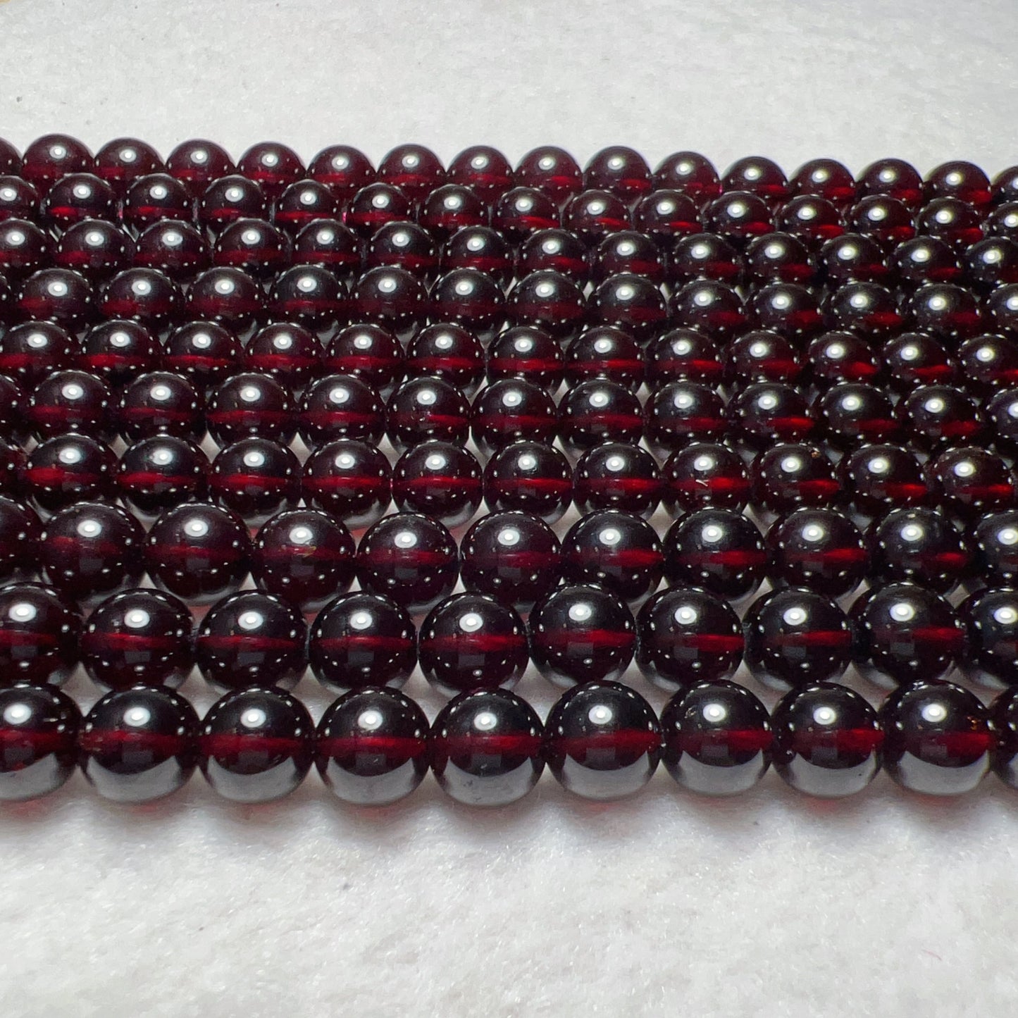 Best Quality In Strands 8.3Mm Natural Almandine Red Garnet Bead Strands For Diy Jewelry Projects