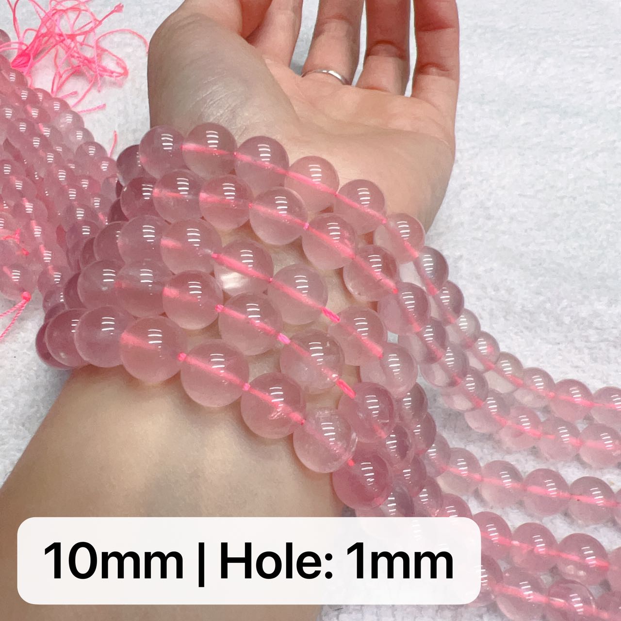 6Mm 8Mm 10Mm Best Quality In Strands Natural Mozambique Rose Quartz Round Beads For Diy Jewelry Projects