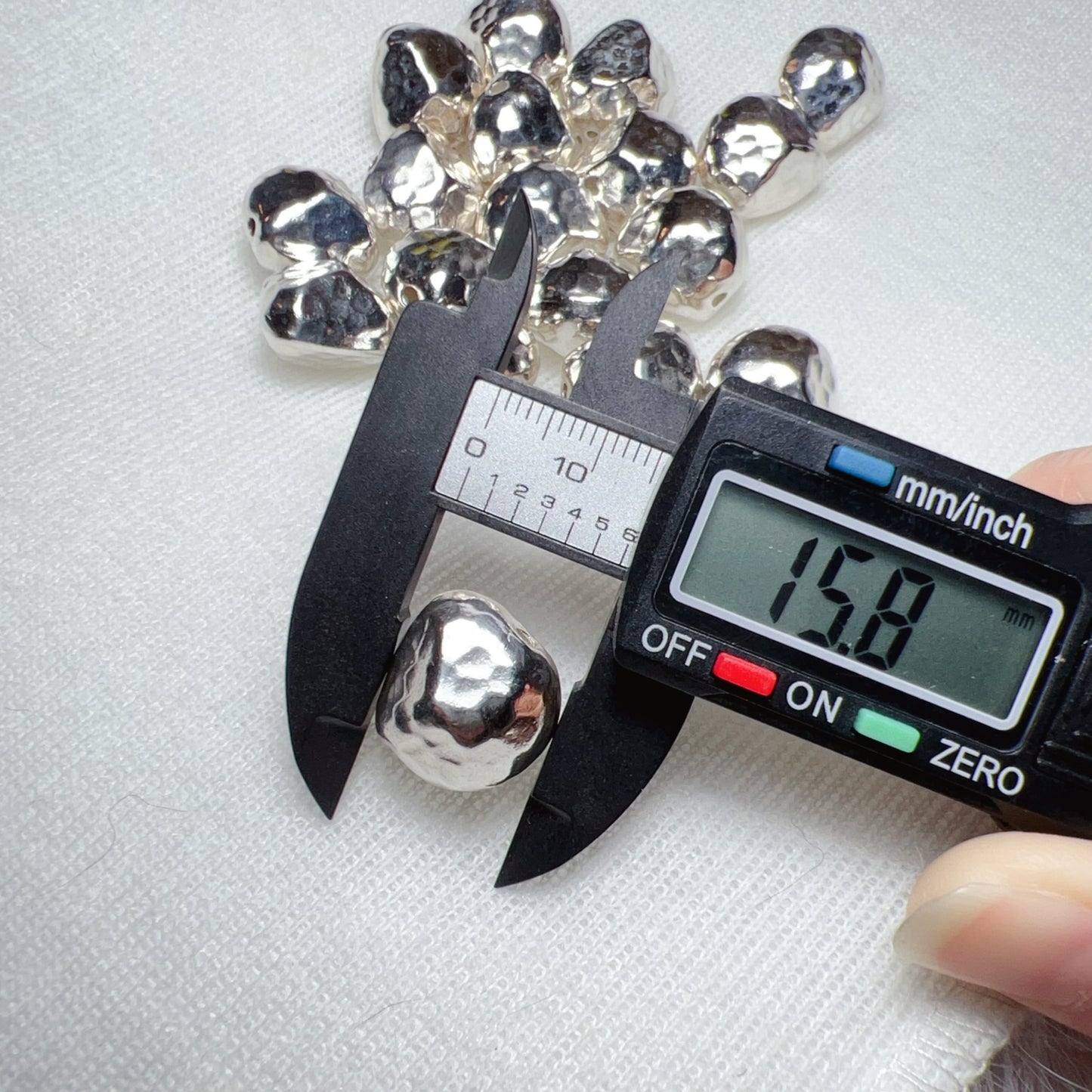 925 Sterling Silver Faceted Irregular Bead Charm – Unique Diy Jewelry Craft Supply