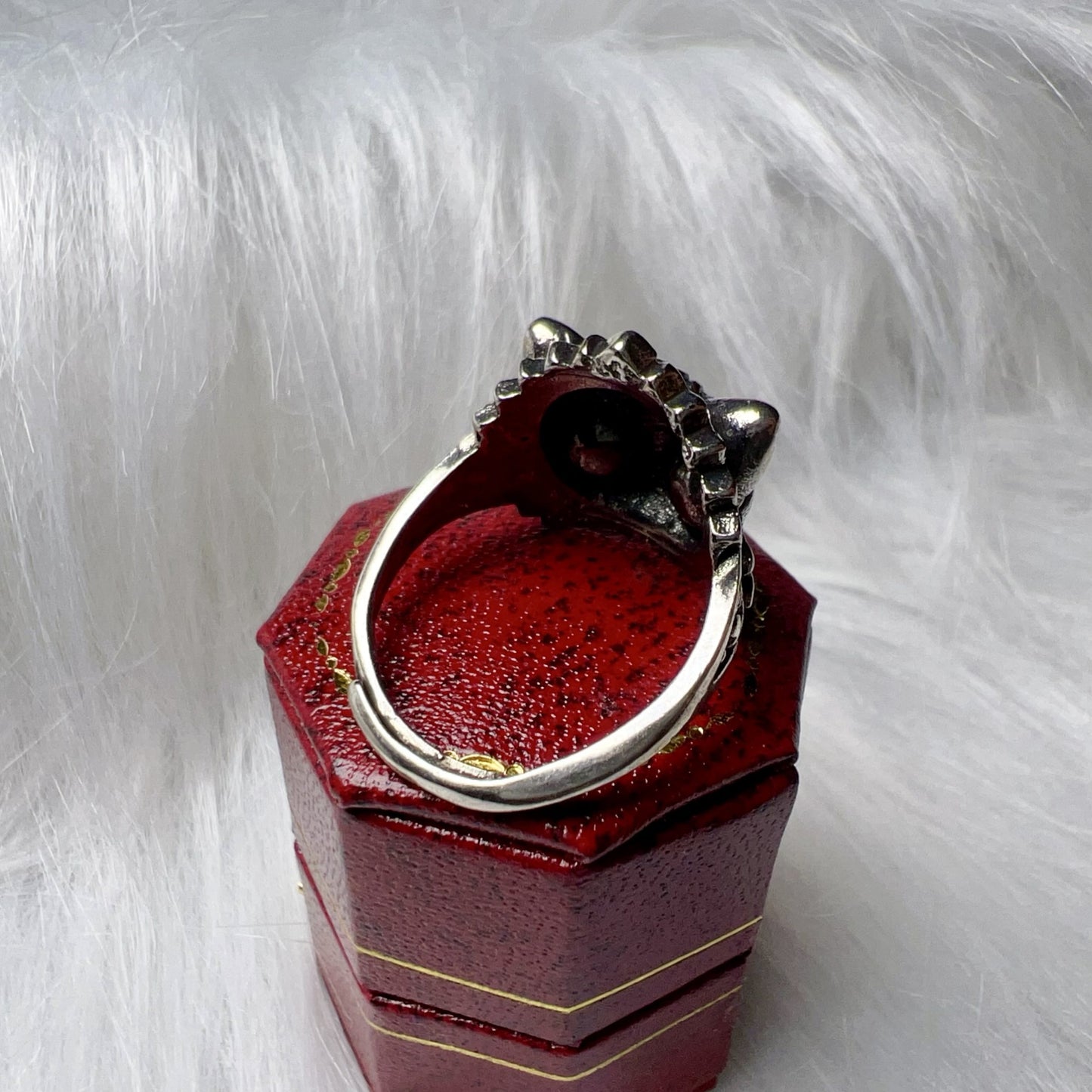 Super Cute Cat Ring With Natural Blue Flash Labradorite | Handmade Fashion Jewelry