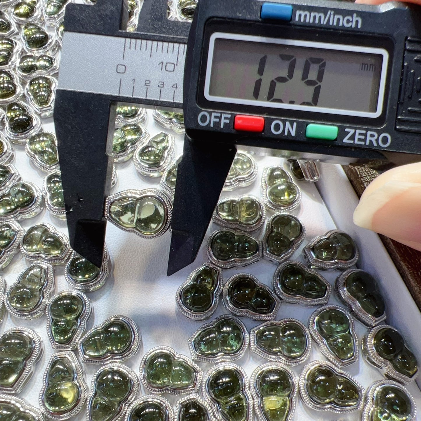925 Sterling Silver Charm With Premium Moldavite Gourd | Pandora Box Diy Jewelry Project