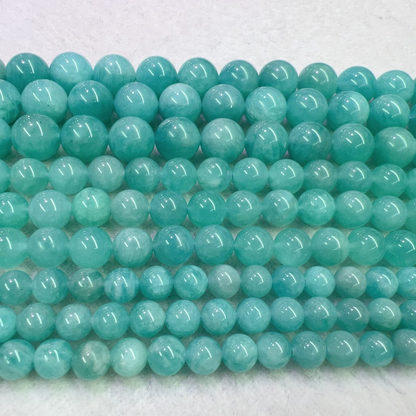 Natural Amazonite Round Bead Strands Premium Quality In Strands For Exquisite Jewelry Making