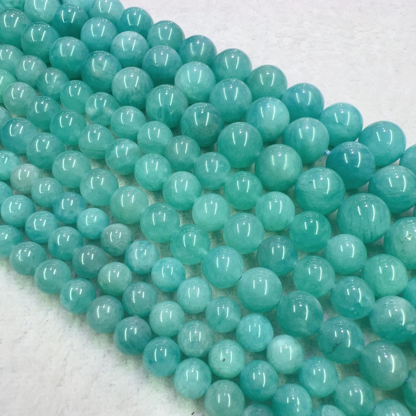 Natural Amazonite Round Bead Strands Premium Quality In Strands For Exquisite Jewelry Making