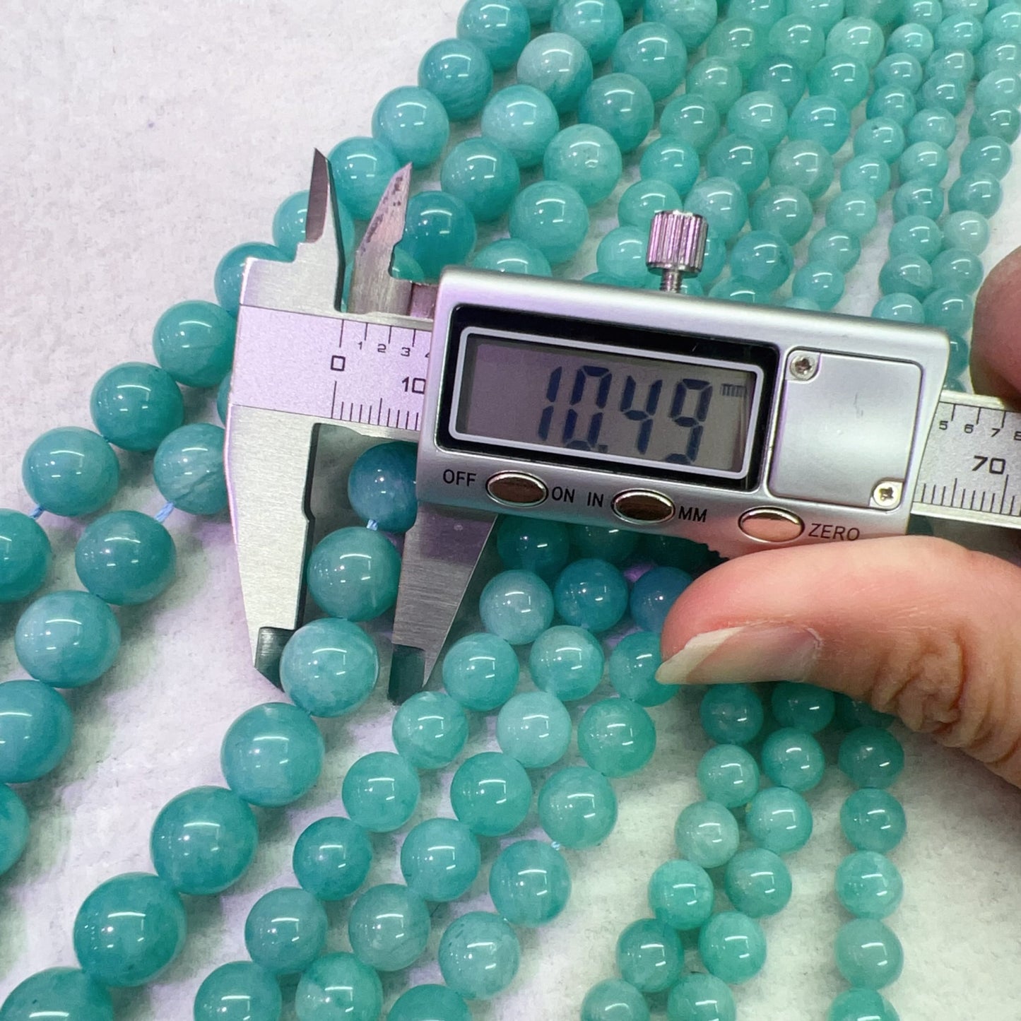 Natural Amazonite Round Bead Strands Premium Quality In Strands For Exquisite Jewelry Making