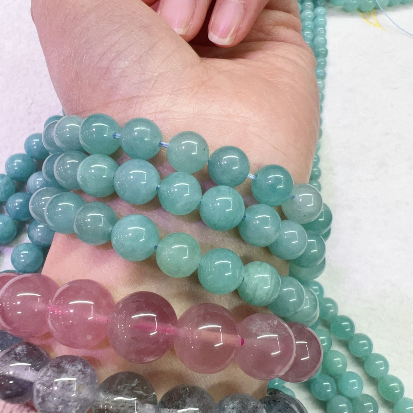 Natural Amazonite Round Bead Strands Premium Quality In Strands For Exquisite Jewelry Making