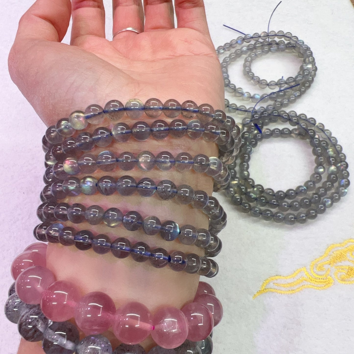 3-Wrap Premium Strong Flash Labradorite Bracelet For Retailer, Diy Jewelry Projects