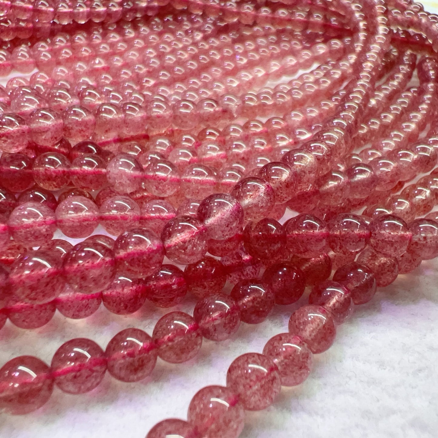 3-Wrap Natural Premium Strawberry Quartz Bracelet For Retailer, Diy Jewelry Projects
