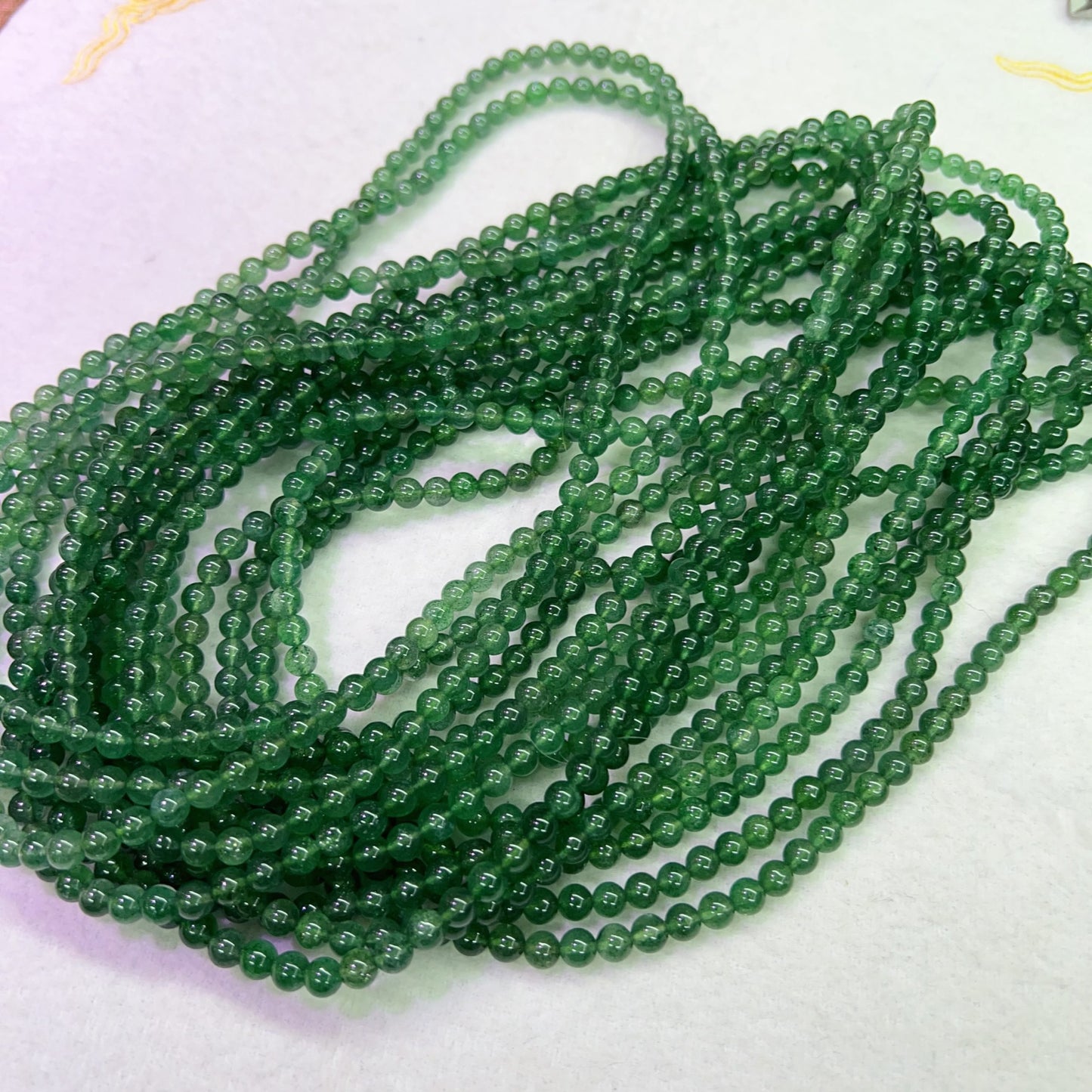 3-Wrap Natural Premium Green Strawberry Quartz Bracelet For Retailer, Diy Jewelry Projects