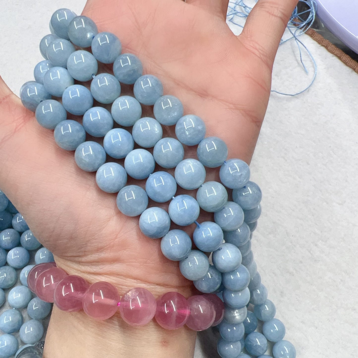 10Mm Natural Old-Minded Aquamarine Strands For Exquisite Jewelry Making