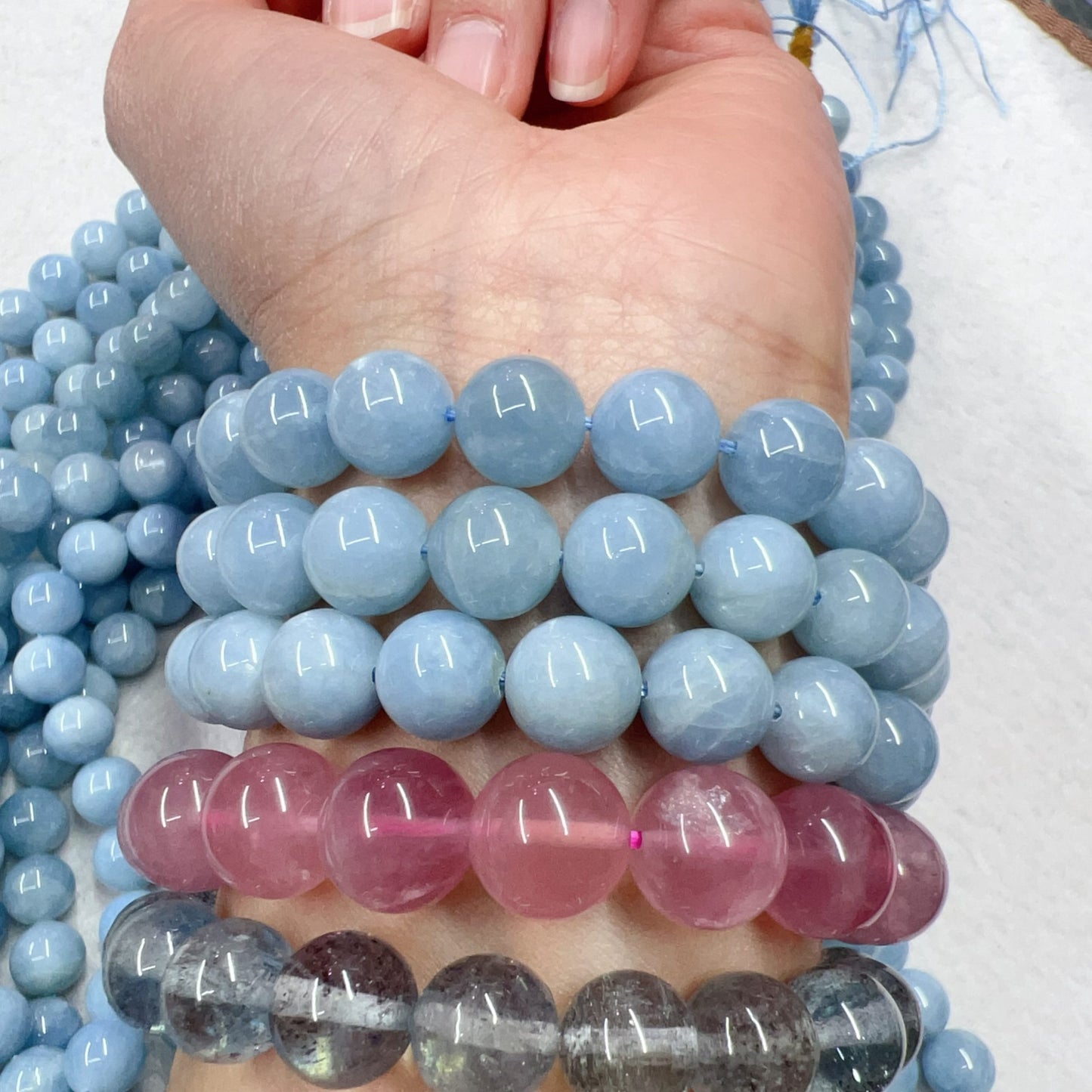 10Mm Natural Old-Minded Aquamarine Strands For Exquisite Jewelry Making
