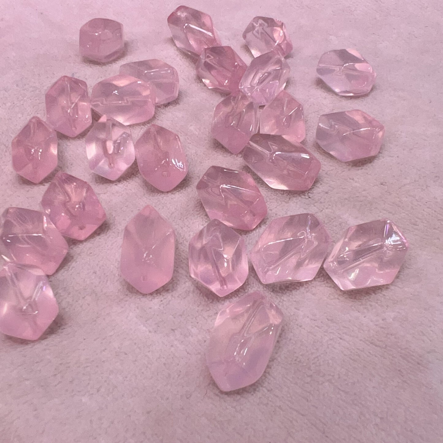 Natural Premium Rose Quartz Faceted Irregular Shape Beads | Diy Jewelry Supplies For Necklaces, Bracelets, Earrings