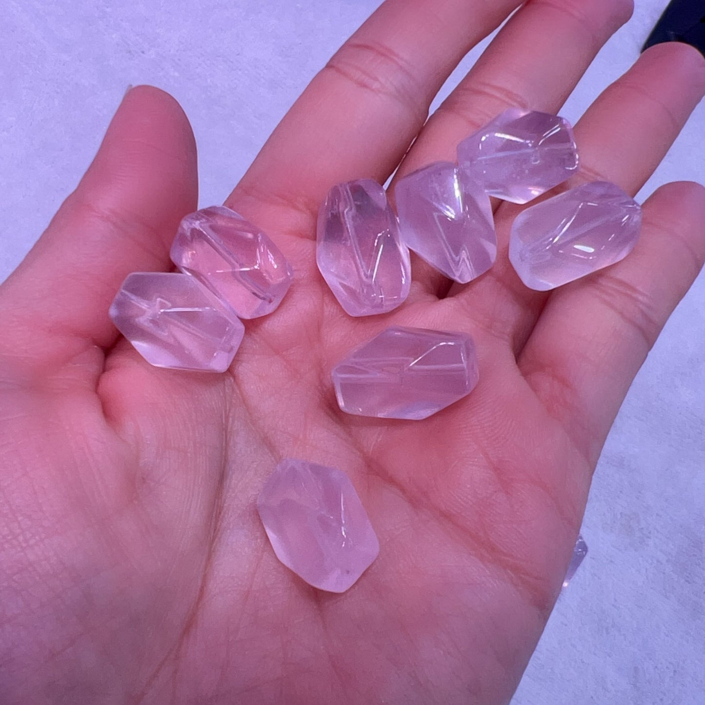 Natural Premium Rose Quartz Faceted Irregular Shape Beads | Diy Jewelry Supplies For Necklaces, Bracelets, Earrings