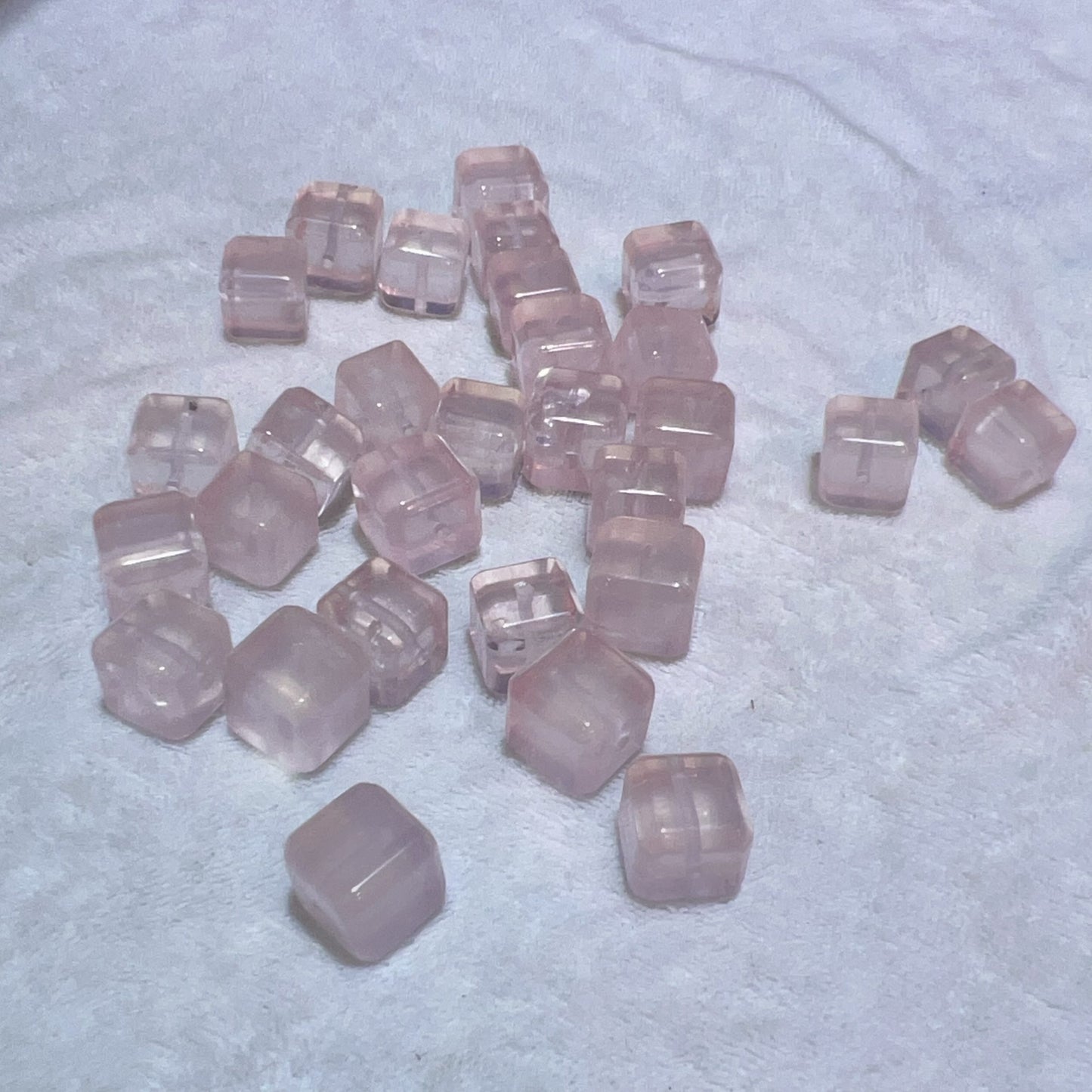 Natural Premium Rose Quartz Cube Beads | Diy Jewelry Supplies For Necklaces, Bracelets, Earrings