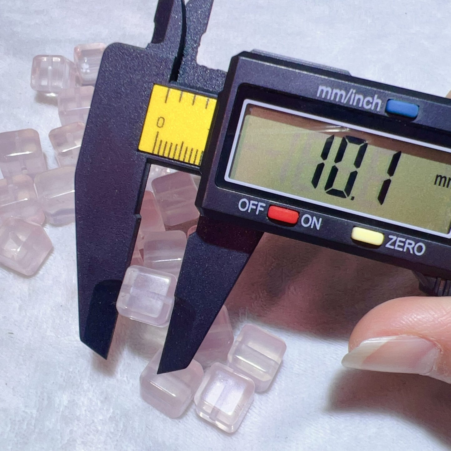Natural Premium Rose Quartz Cube Beads | Diy Jewelry Supplies For Necklaces, Bracelets, Earrings