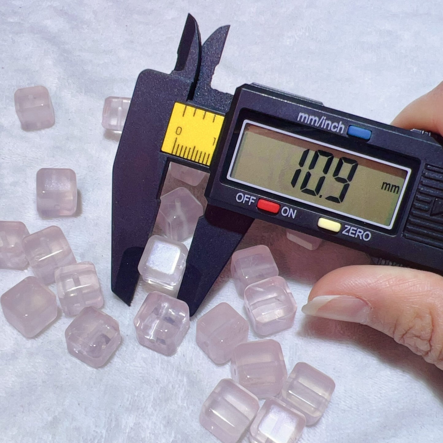 Natural Premium Rose Quartz Cube Beads | Diy Jewelry Supplies For Necklaces, Bracelets, Earrings