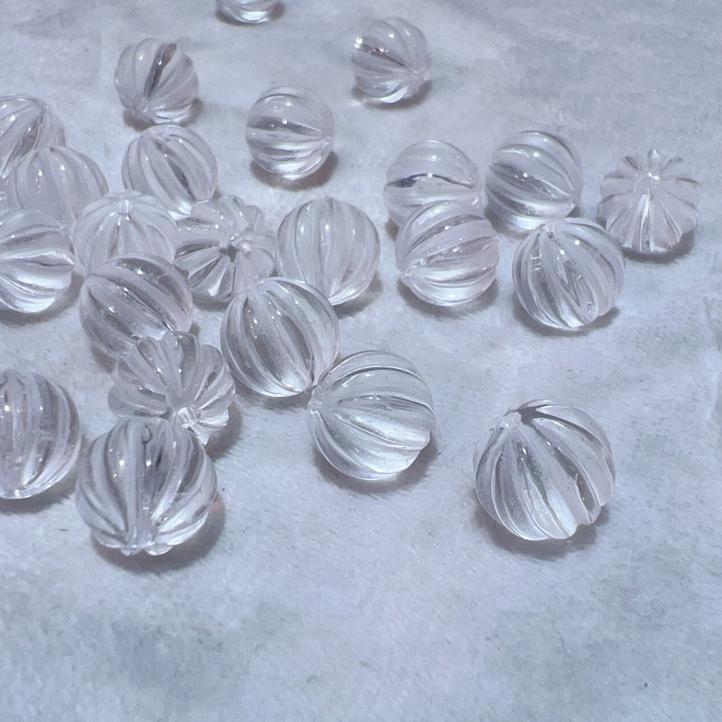 Natural Premium Clear Quartz Pumpkin Shape Beads | Diy Jewelry Supplies For Necklaces, Bracelets, Earrings