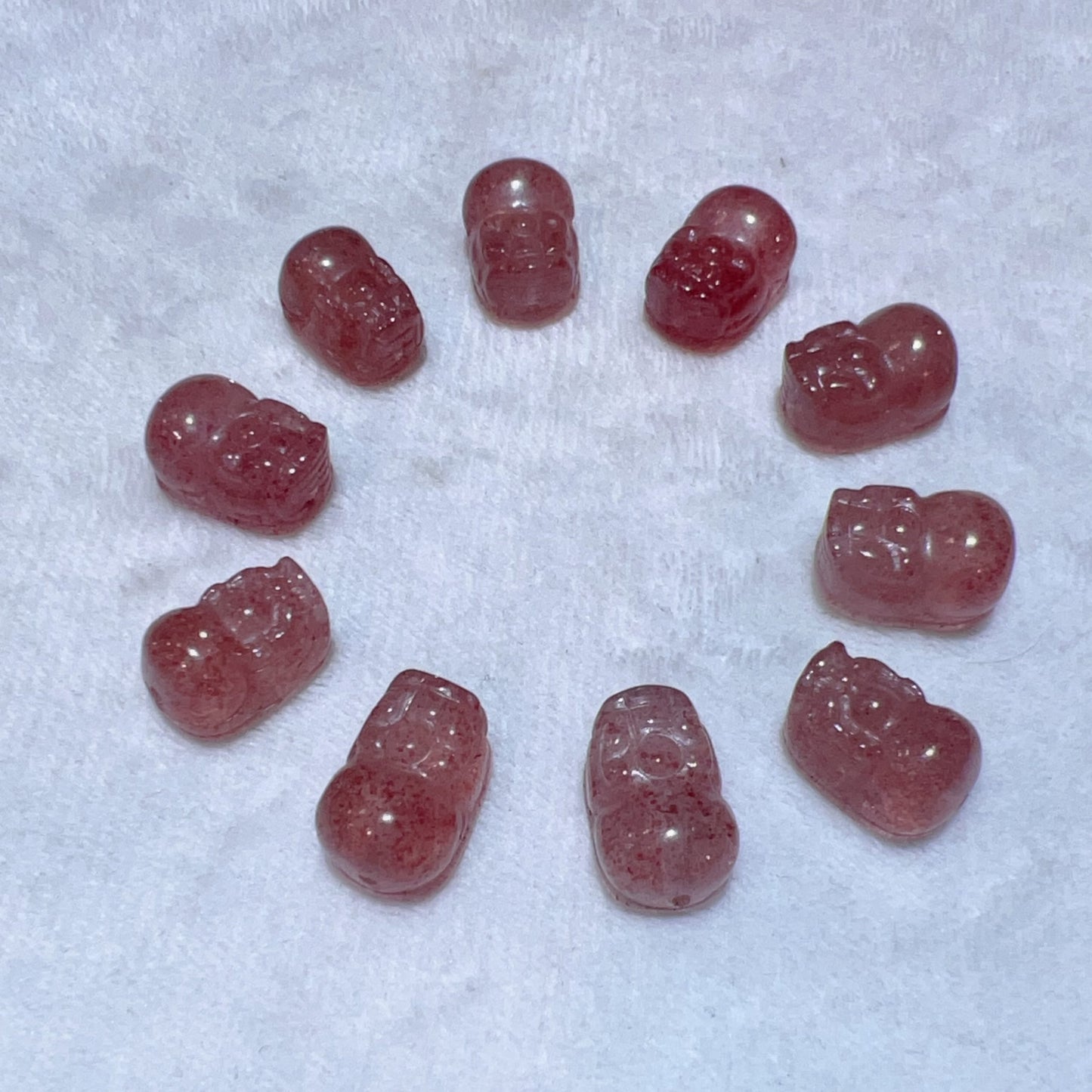 Premium Strawberry Quartz Pixiu Charms For Diy Jewelry Projects