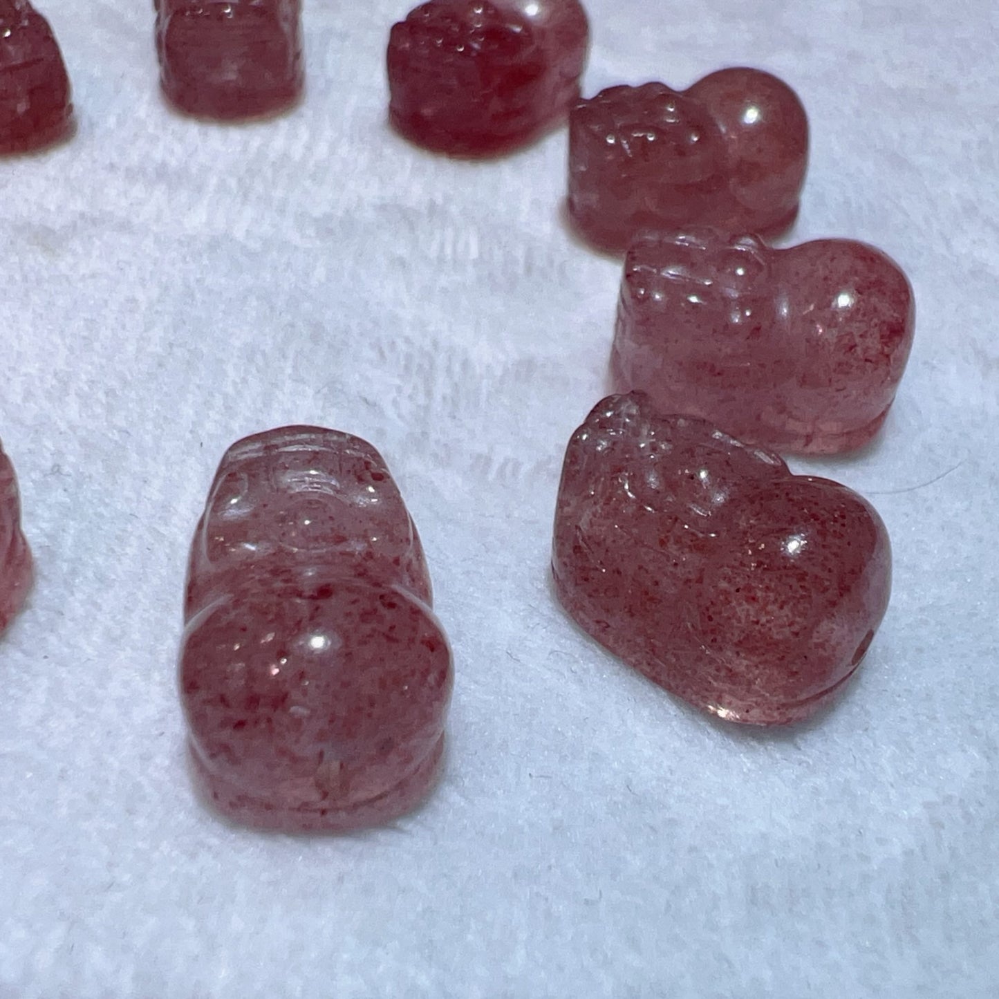 Premium Strawberry Quartz Pixiu Charms For Diy Jewelry Projects