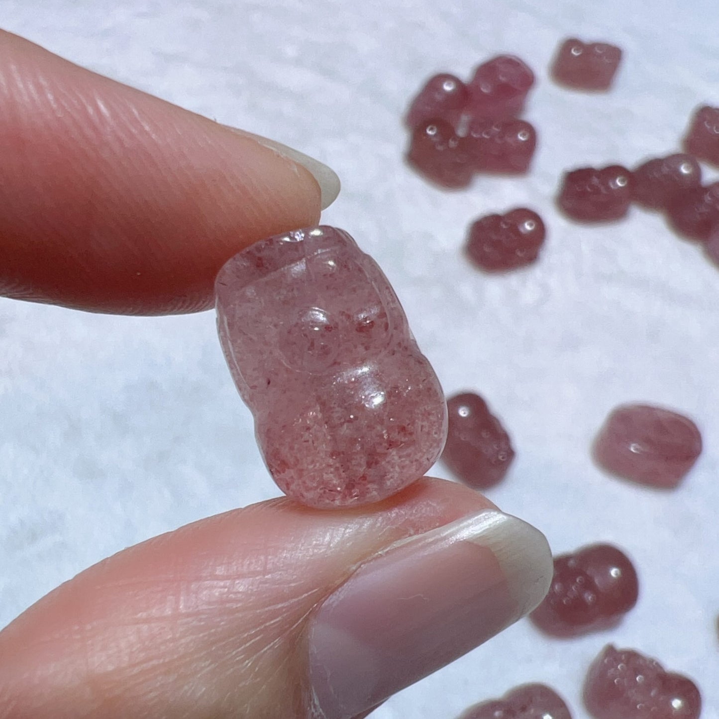 Premium Strawberry Quartz Pixiu Charms For Diy Jewelry Projects