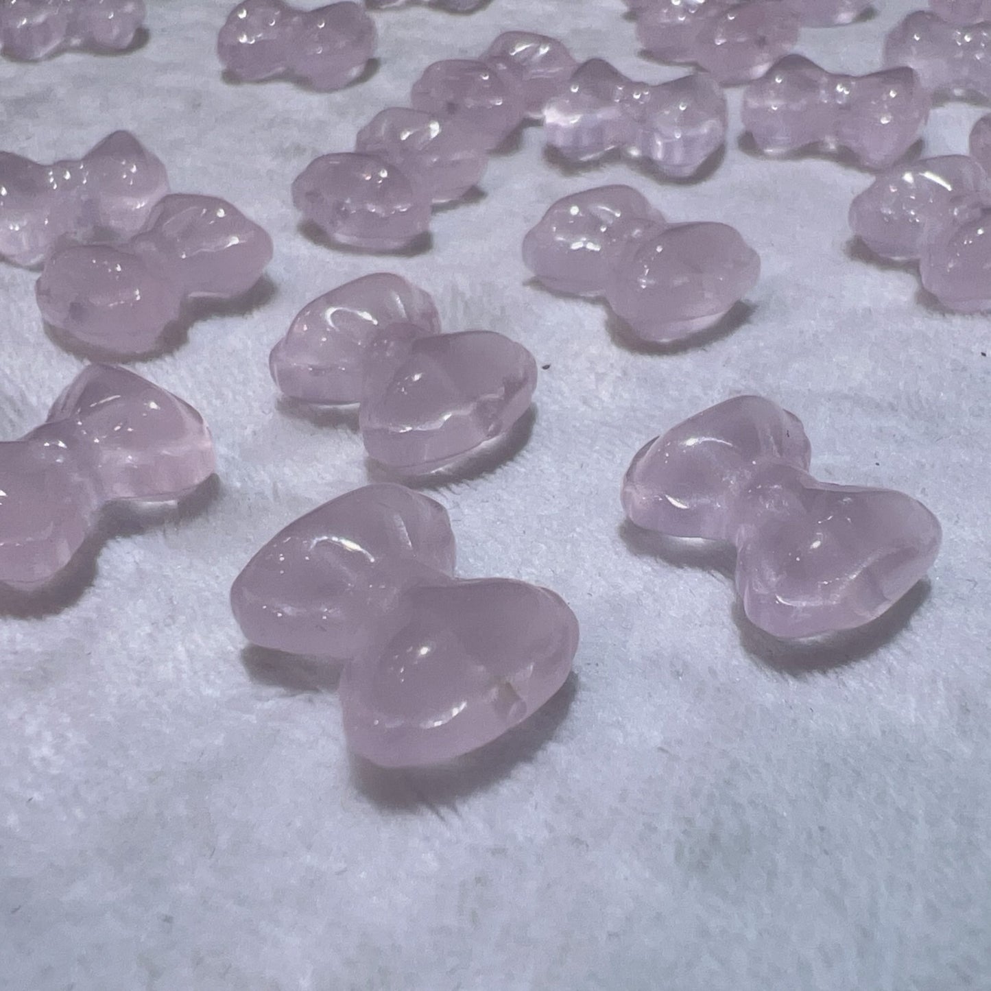 Premium Rose Quartz Bow Tie Beads | Diy Jewelry Making Supplies For Necklaces, Bracelets Crafting