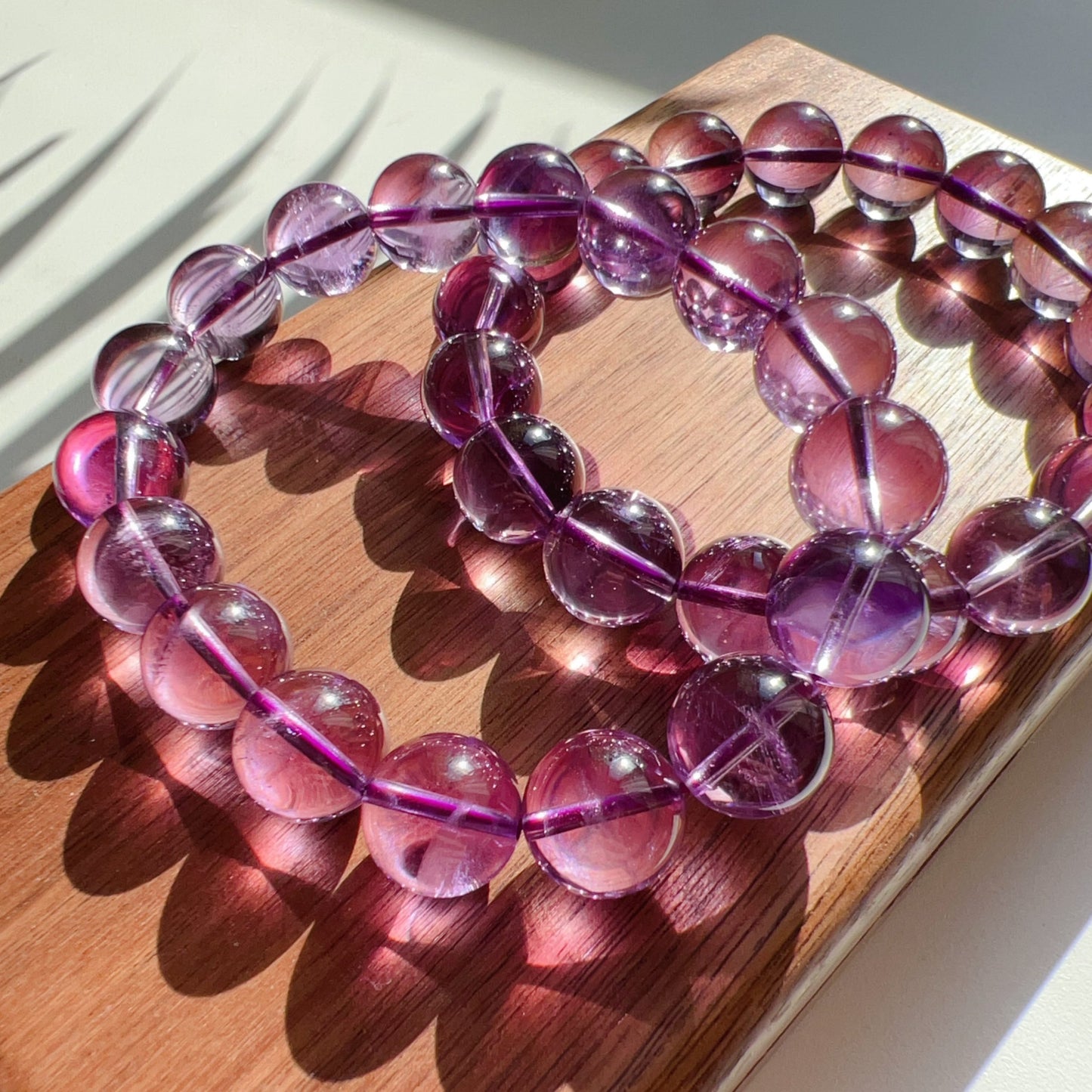 12Mm Amethyst Crystal Bracelet | Natural Healing Stone For Crown Chakra | Reiki Meditation Jewelry For Stress Relief And Mental Clarity