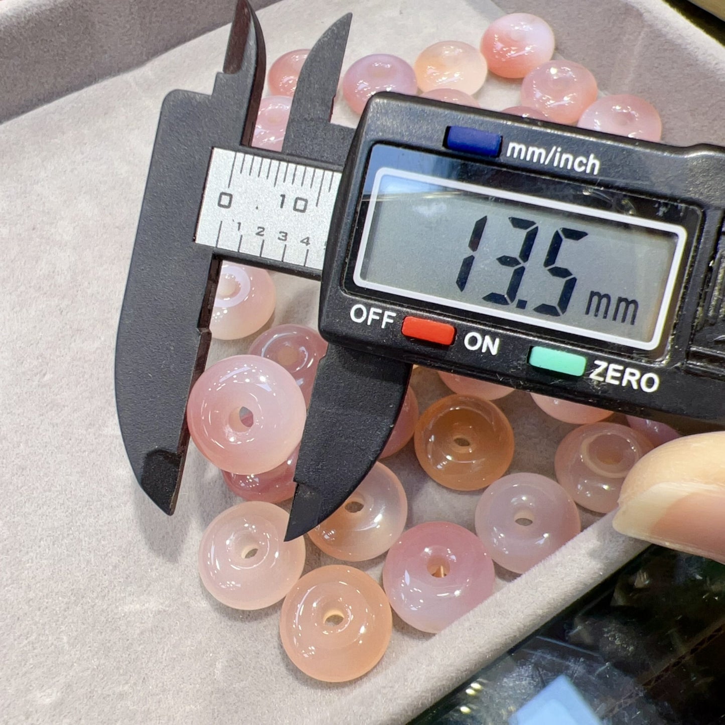 Natural Yanyuan Agate Amulets Charms Donut Shape Diy Jewelry Project