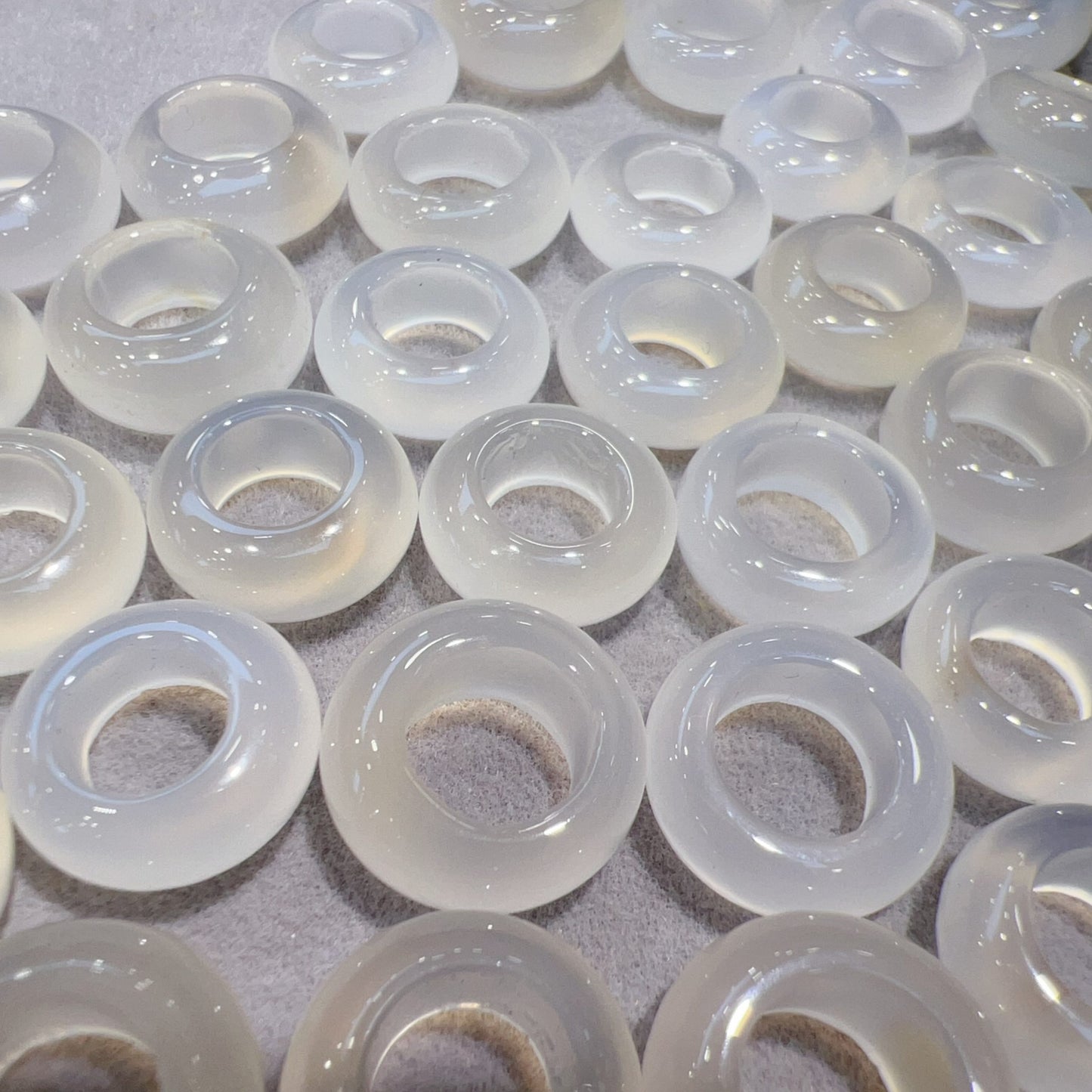 Natural White Chalcedony Ring Charms | Diy Jewelry Making Supplies | Boho Minimalist Pendant