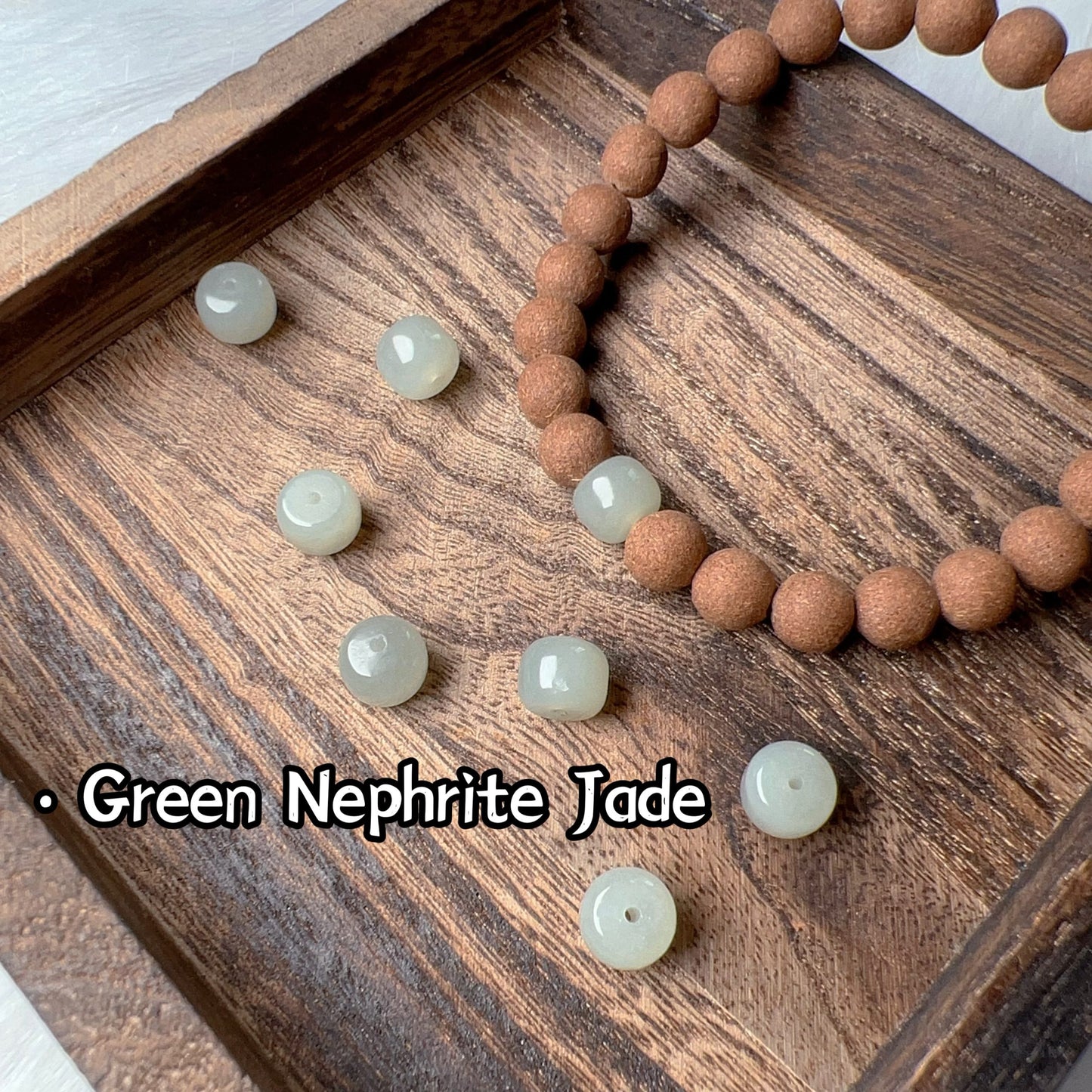 Handcrafted Lavender Aroma Healing Bracelet With Green Nephrite Jade For Calming, Soothing, Relaxation
