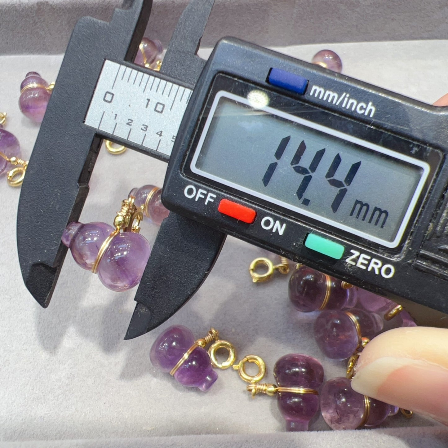 Natural Amethyst Gourd Charm Pendants | Handmade Purple Gemstone Charms | Diy Jewelry Making Supplies | Boho Lucky Amulet