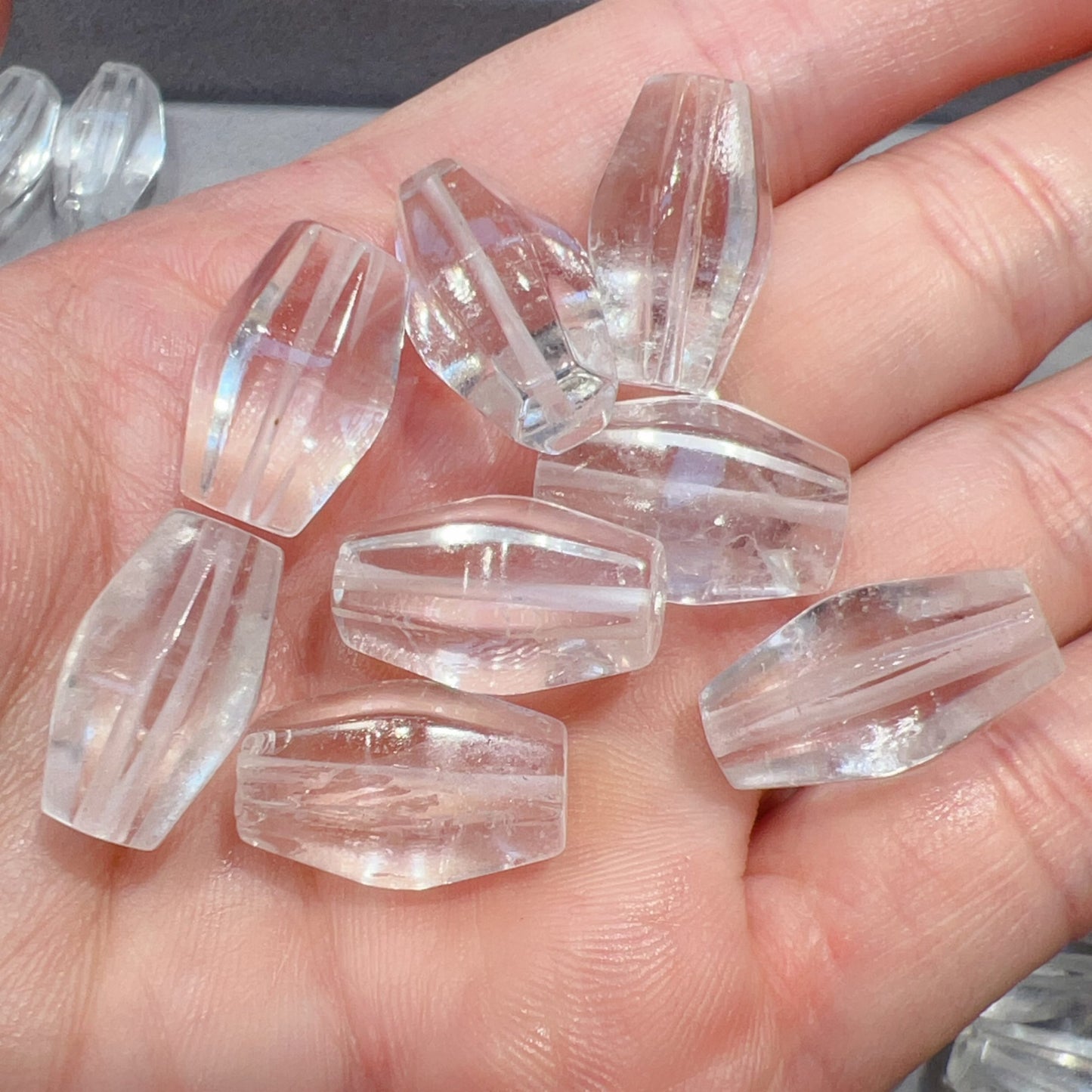 Natural Clear Quartz Faceted Oval Beads | Diy Jewelry Making Supplies For Necklaces, Bracelets, And Earrings