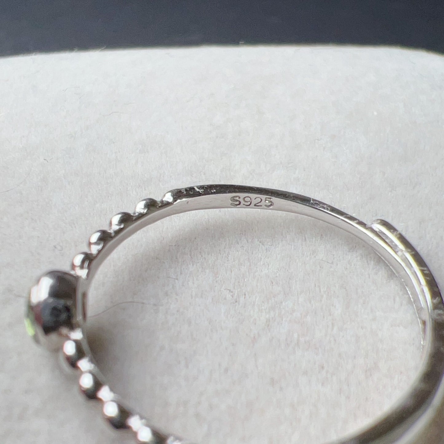 Minimal Round Cut Moldavite Ring With 925 Sterling Silver Adjustable Style | Rare High-Frequency Heart Chakra Healing