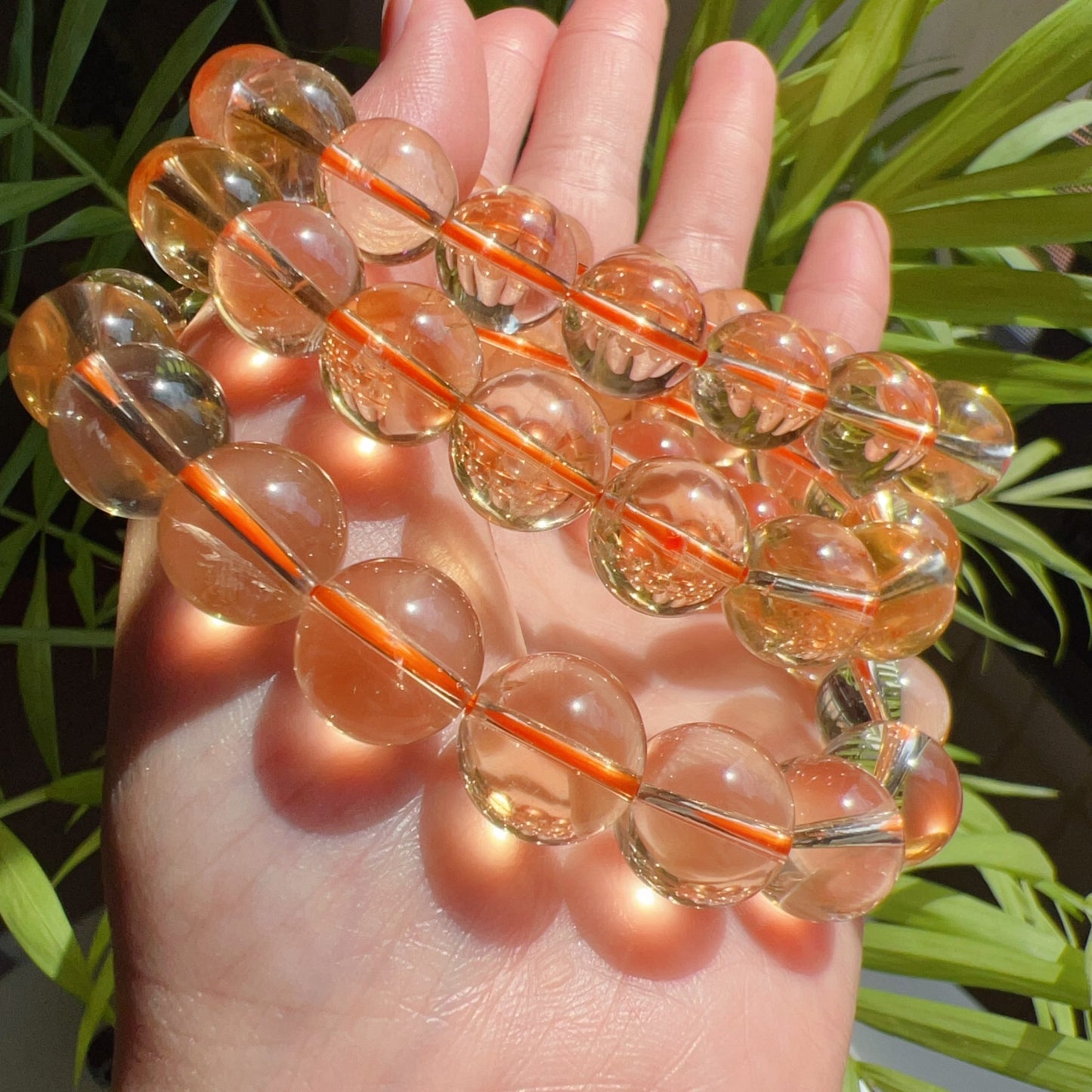 12Mm Natural Citrine Healing Bracelet | Wealth Attraction | Solar Plexus Chakra | November Birthstone Gift