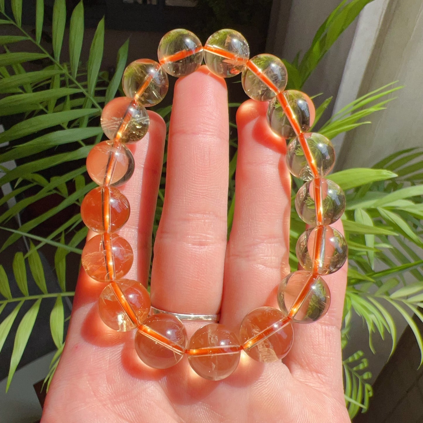 12Mm Natural Citrine Healing Bracelet | Wealth Attraction | Solar Plexus Chakra | November Birthstone Gift