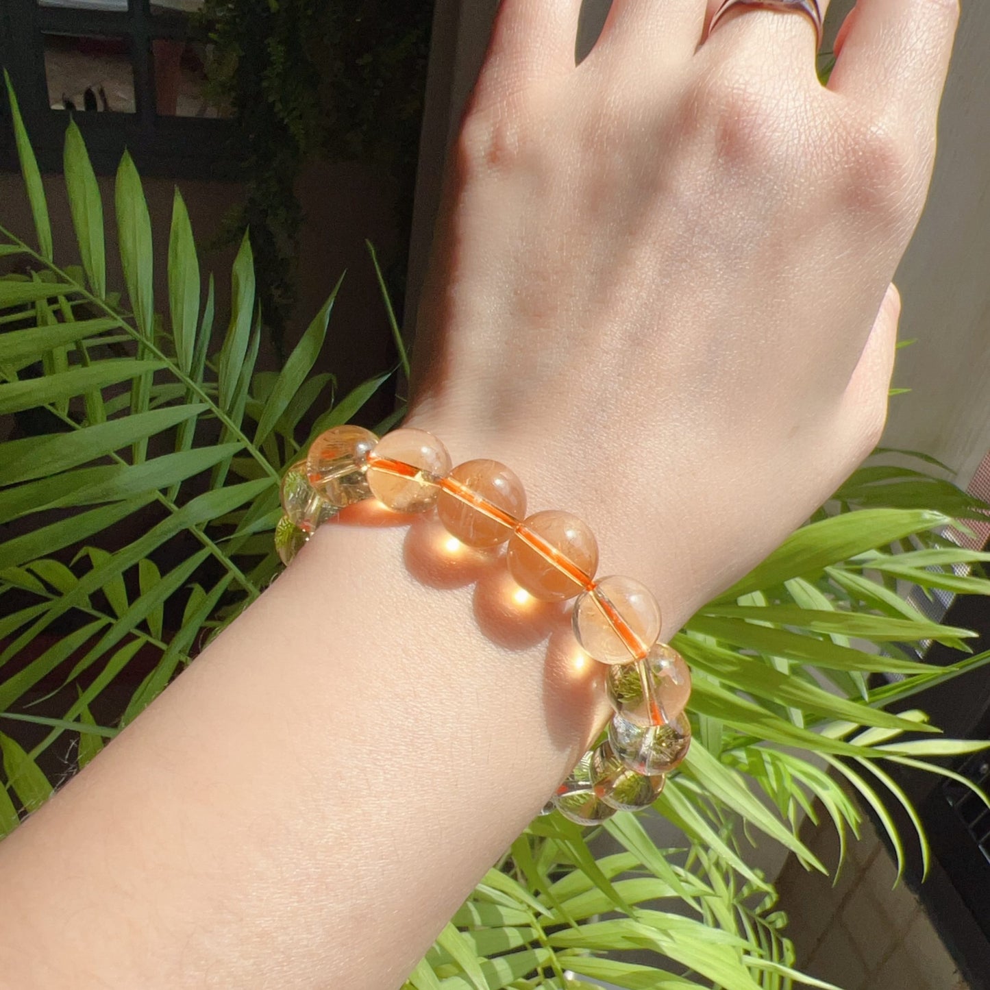 12Mm Natural Citrine Healing Bracelet | Wealth Attraction | Solar Plexus Chakra | November Birthstone Gift