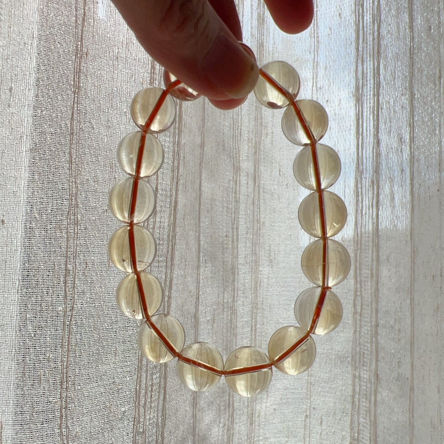 12Mm Natural Citrine Healing Bracelet | Wealth Attraction | Solar Plexus Chakra | November Birthstone Gift