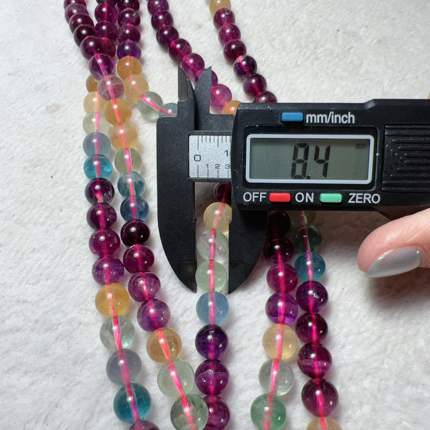 8Mm Natural High-Quality Assorted Fluorite Round Bead Strands For Diy Jewelry Project