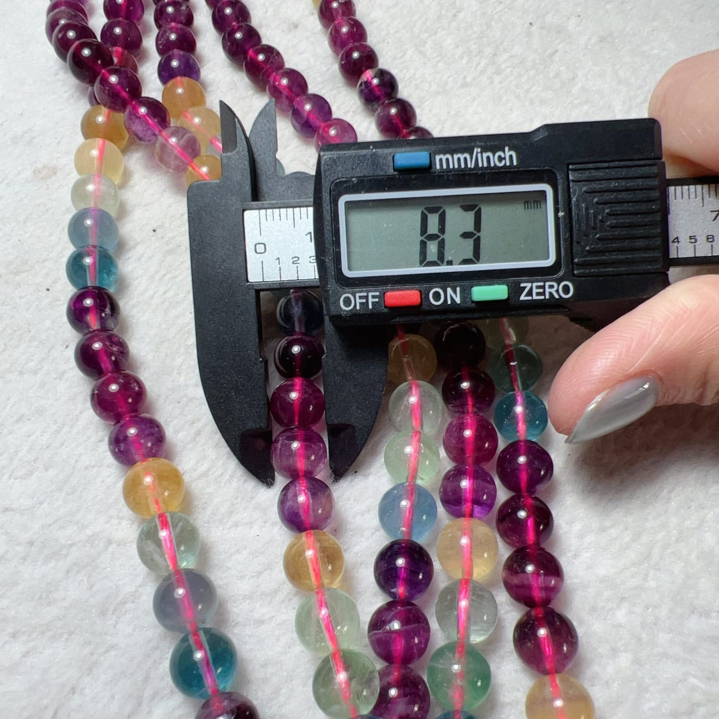 8Mm Natural High-Quality Assorted Fluorite Round Bead Strands For Diy Jewelry Project