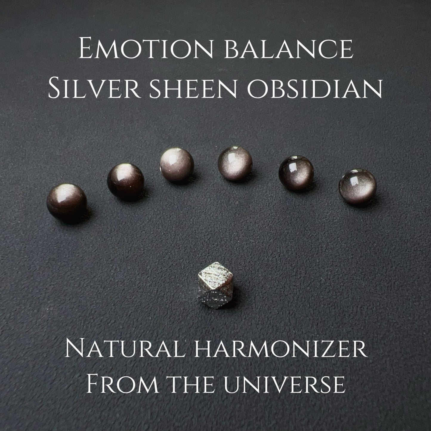 Natural Altai Tektite Octagonal Balancing Cosmic Energy: Handcrafted Silver Sheen Obsidian Bracelet For Mindfulness & Protection