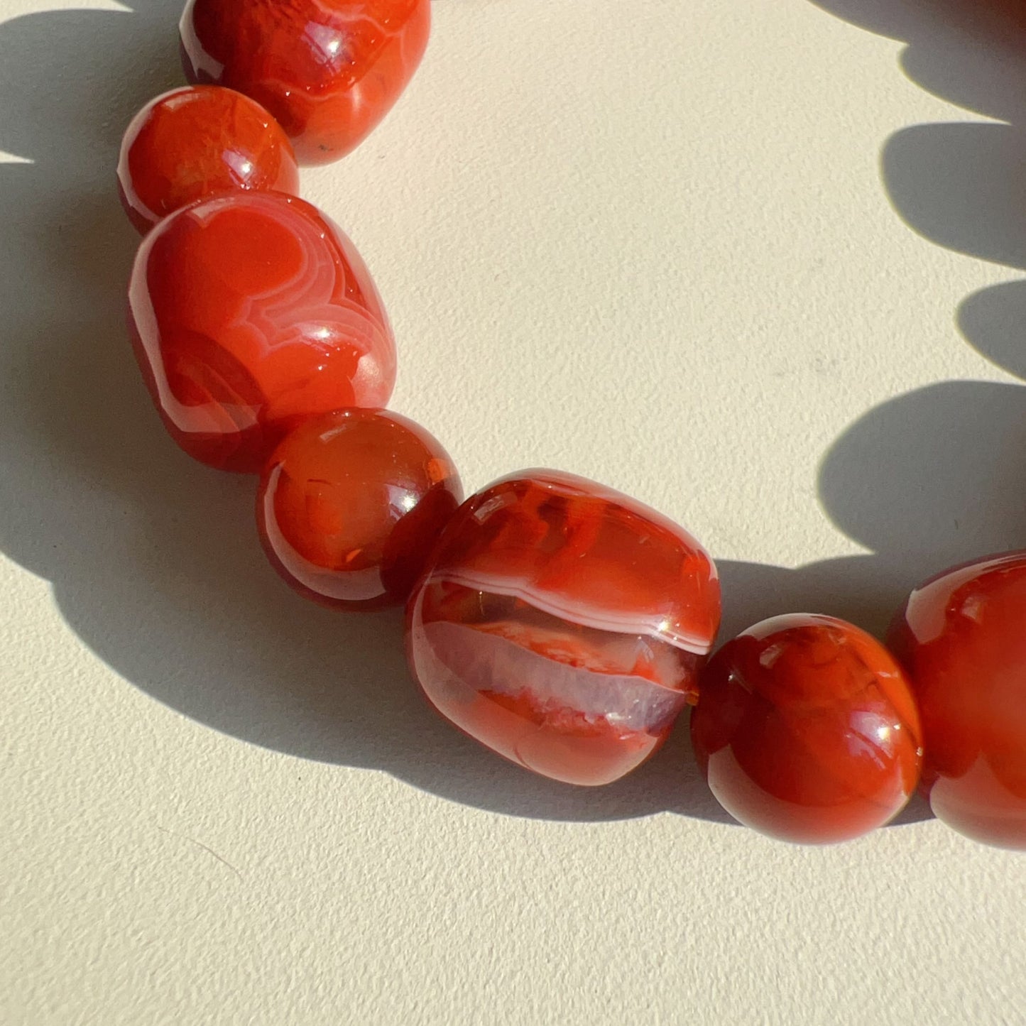 Customed Design Natural Nanhong Agate Bracelet | Stone Of Strength | Root Chakra Healing Stone Jewelry