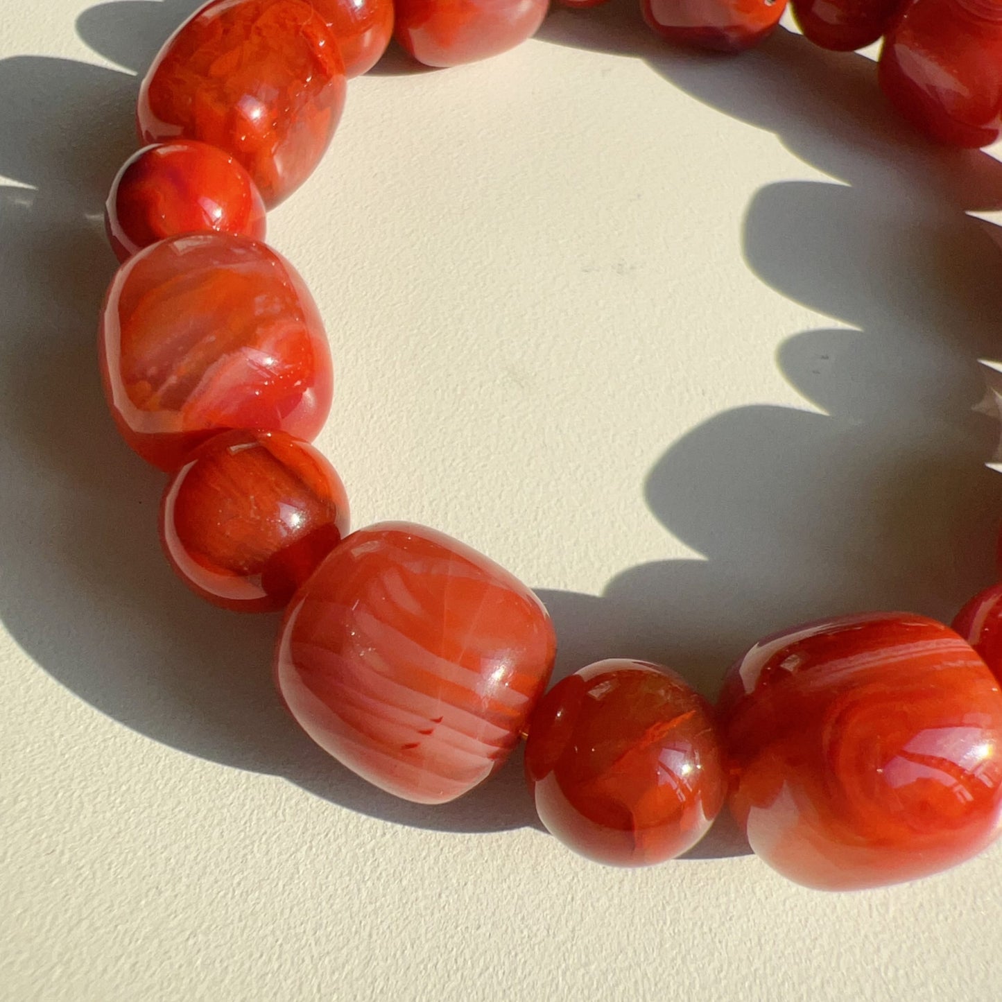 Customed Design Natural Nanhong Agate Bracelet | Stone Of Strength | Root Chakra Healing Stone Jewelry